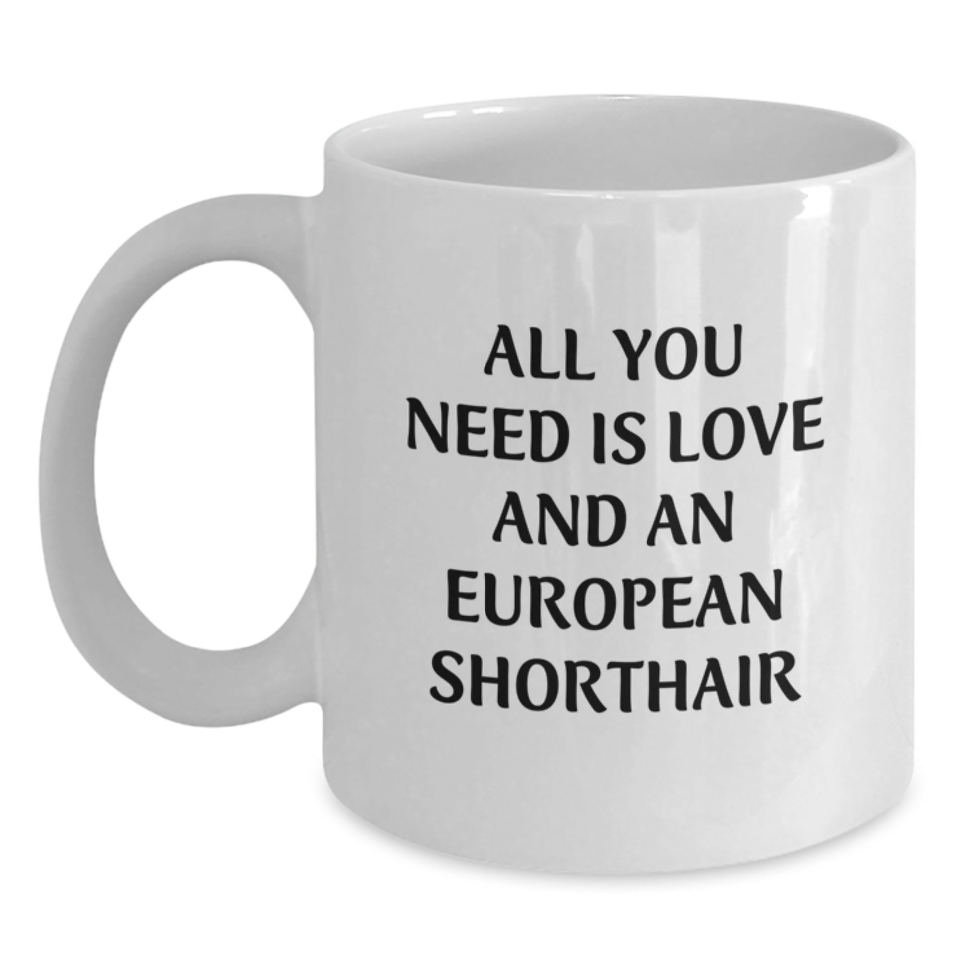 European Shorthair Cat Lovers White Coffee Mug, Funny Quote, Gifts from Friends, Gifts for European Shorthair Cat - Main