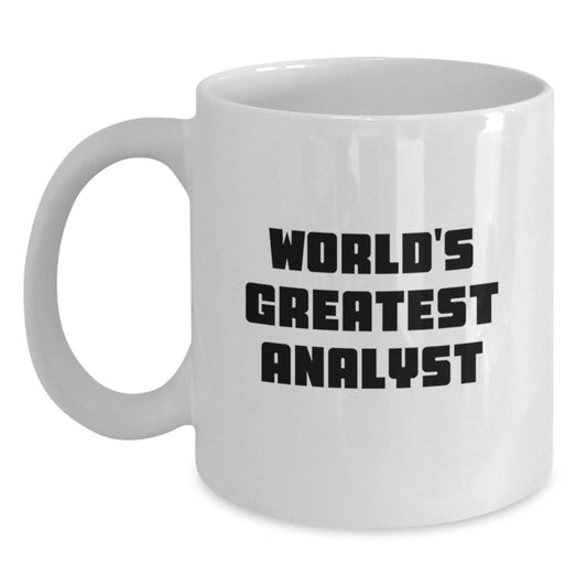 Analyst Keepsake White Coffee Mug for Him 11oz Graduation Gift - Main