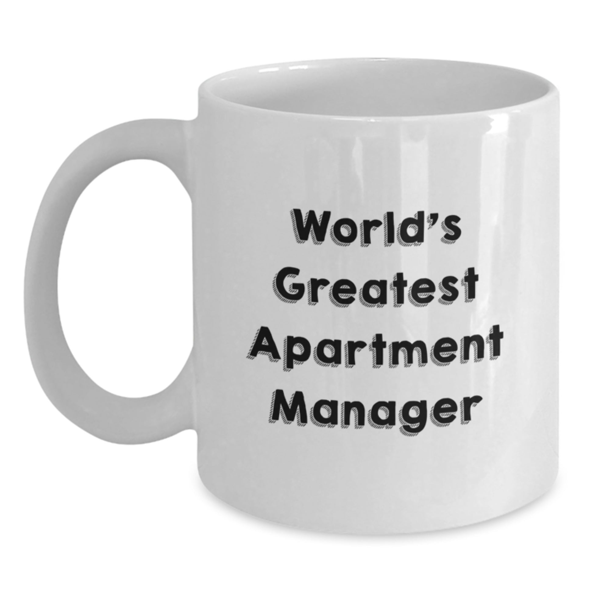 Funny Apartment Manager Gifts from Men for Dad's Unique Father's Day White Coffee Mug Quote 'World's Greatest' - Main