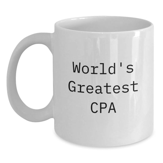 Funny CPA Gifts for Men, Unique White Coffee Mug from World's Greatest Cpa, Birthday Unique Gifts, Gifts from Men to CPA - Main