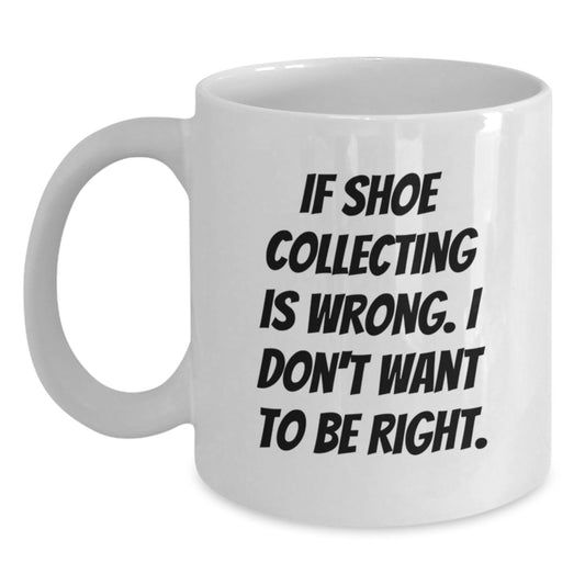 Funny Shoe Collecting White Coffee Mug Gifts for Shoe Collectors from Friends, Perfect for Christmas Unique Gifts and Men's Birthday - Main