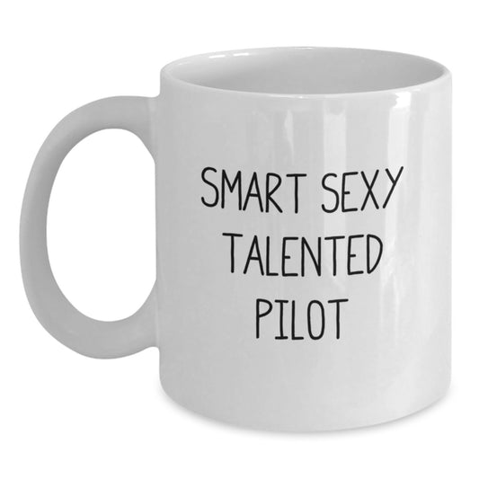 Funny Pilot Gifts from Friends for Graduation Unique White Coffee Mug - Main