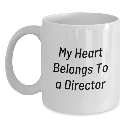 Funny Director Quote White Coffee Mug Gifts from Family to Graduation Directors, Unique Gifts for Men, Women, or Coworkers - Main