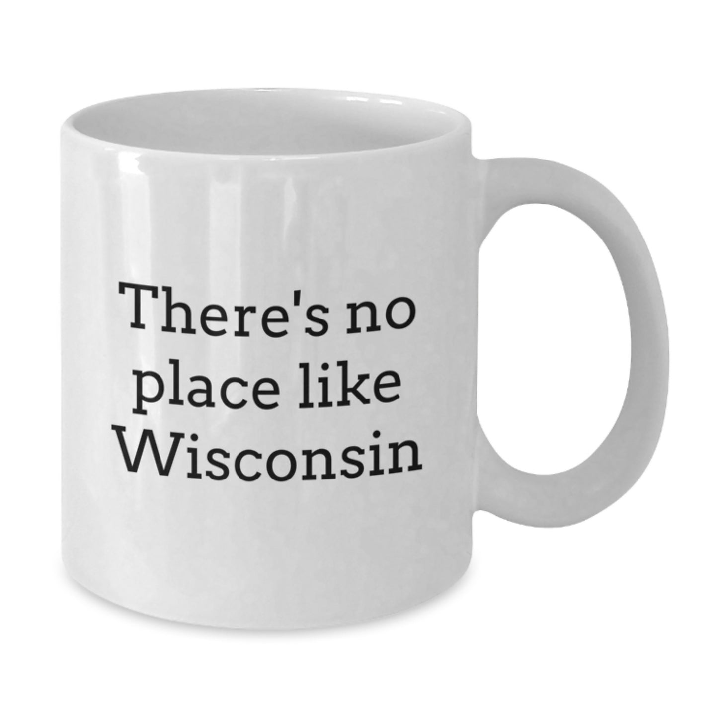 Wisconsin Love Gifts from Friends to Family Unique Birthday White Coffee Mugs 'There's No Place Like Wisconsin' - Additional