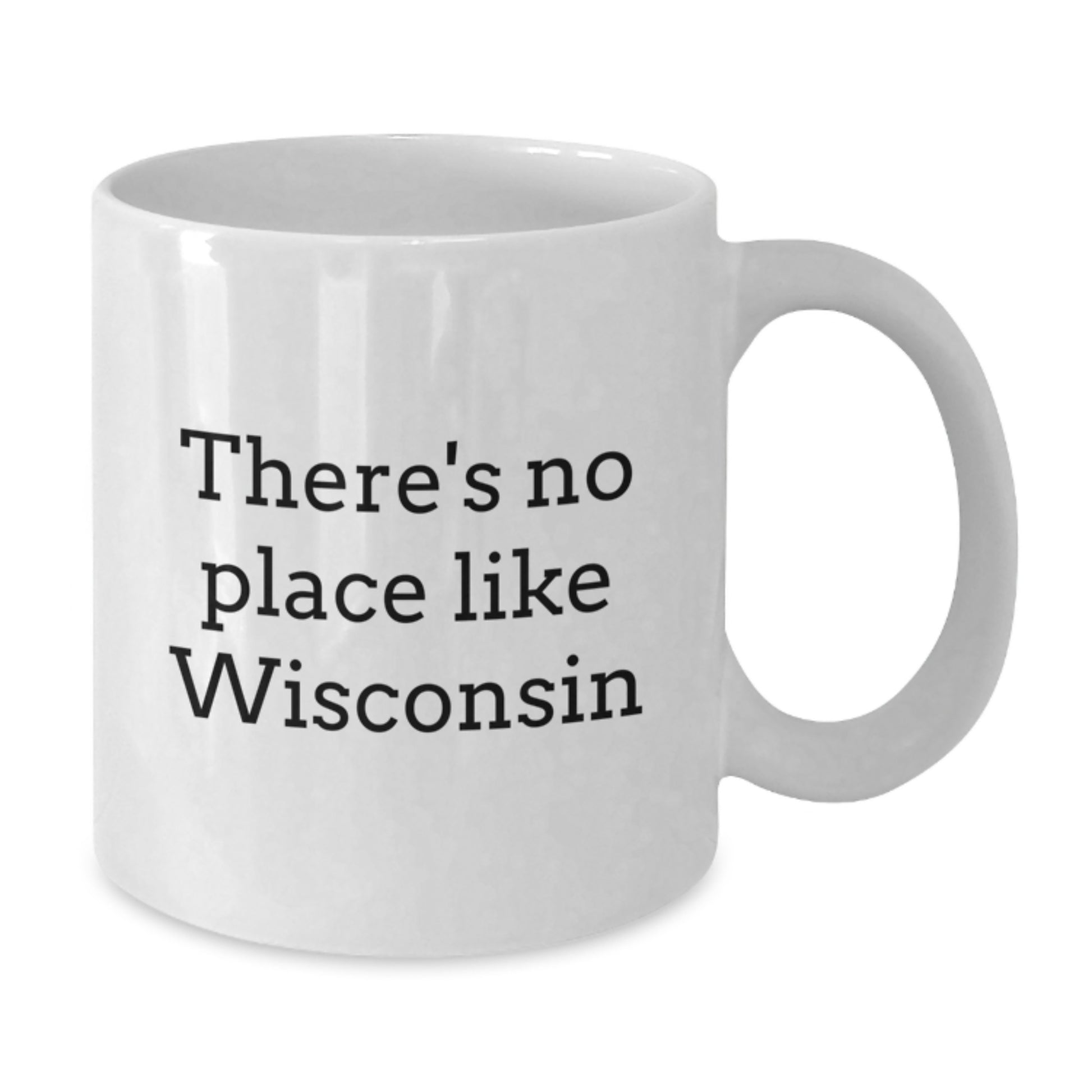 Wisconsin Love Gifts from Friends to Family Unique Birthday White Coffee Mugs 'There's No Place Like Wisconsin' - Additional