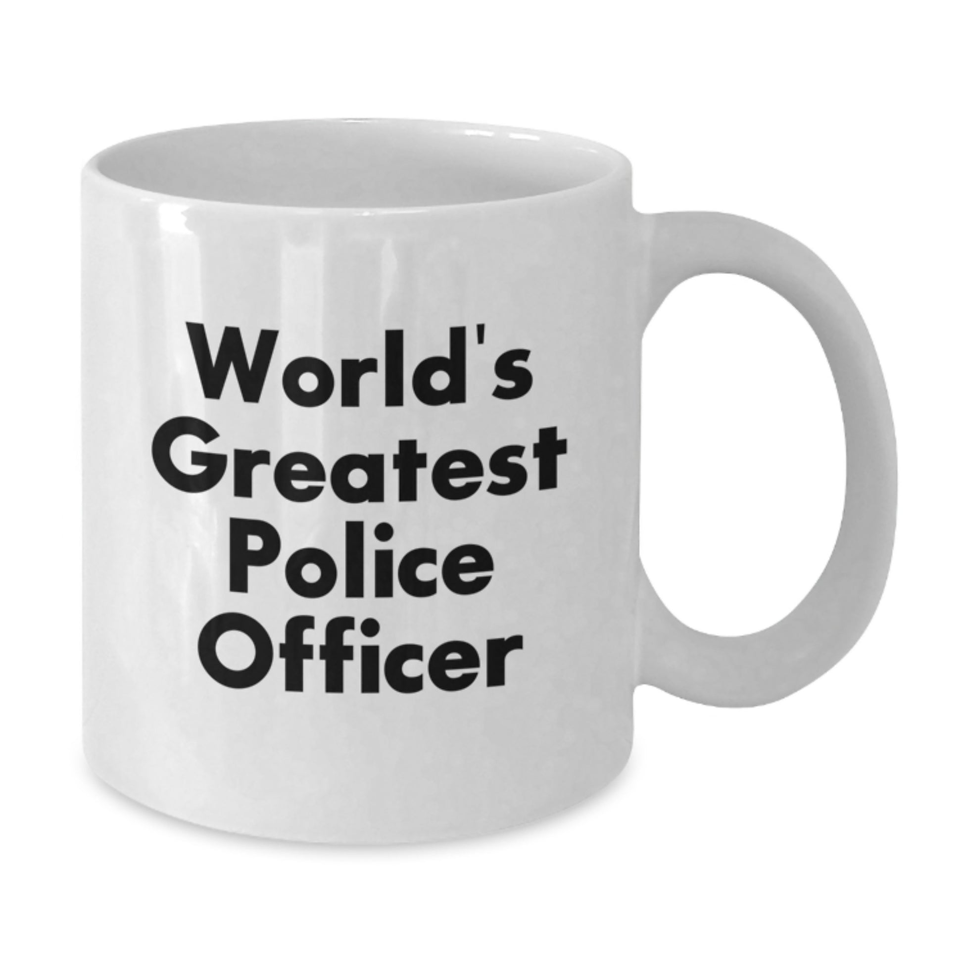 Funny Gifts for Police Officers, World's Greatest Police Officer Ceramic White Coffee Mugs, Gifts from Friends to Family - Additional