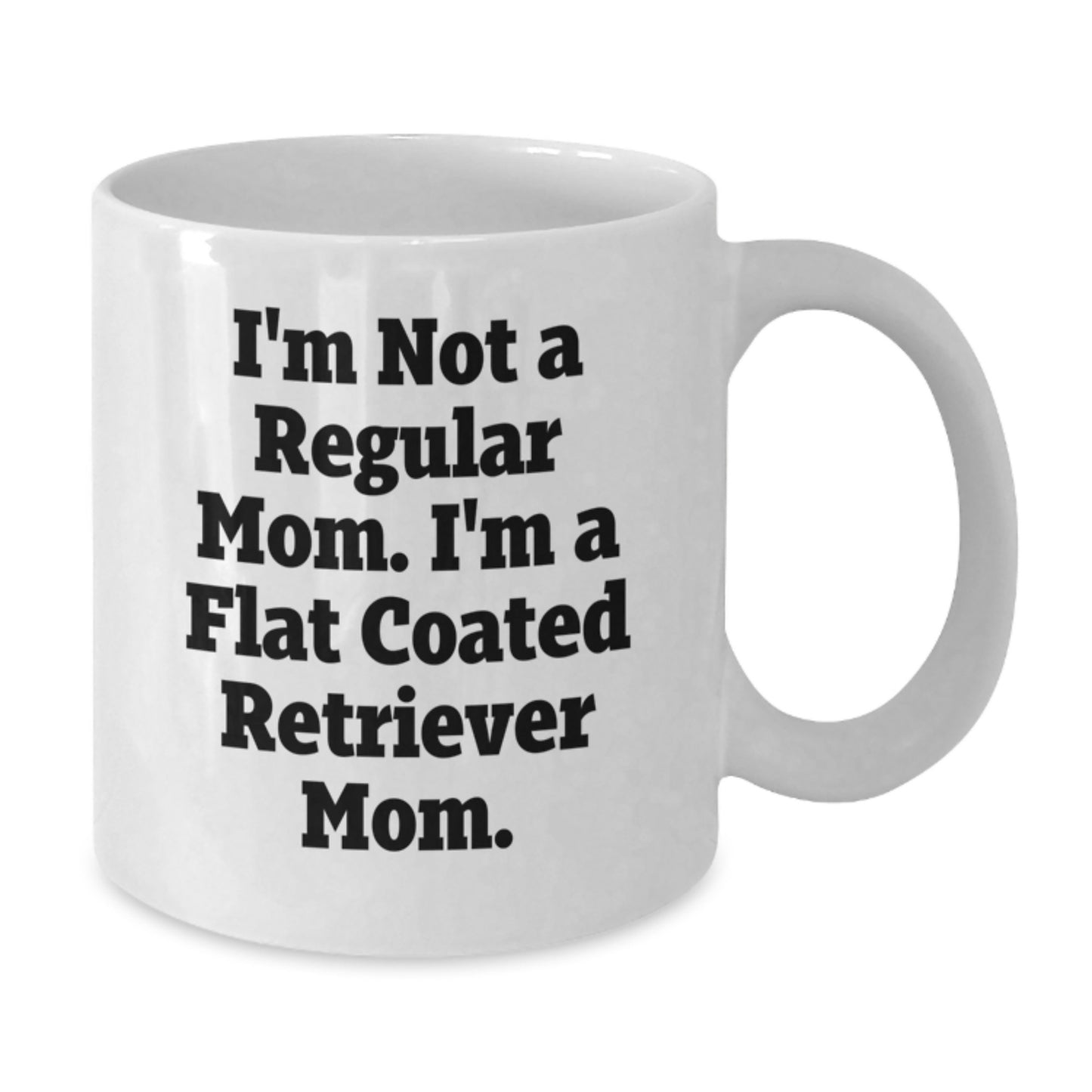 Funny Flat Coated Retriever Dog Gifts from Mom, Christmas Unique Gifts for Friends, White Coffee Mug - Additional