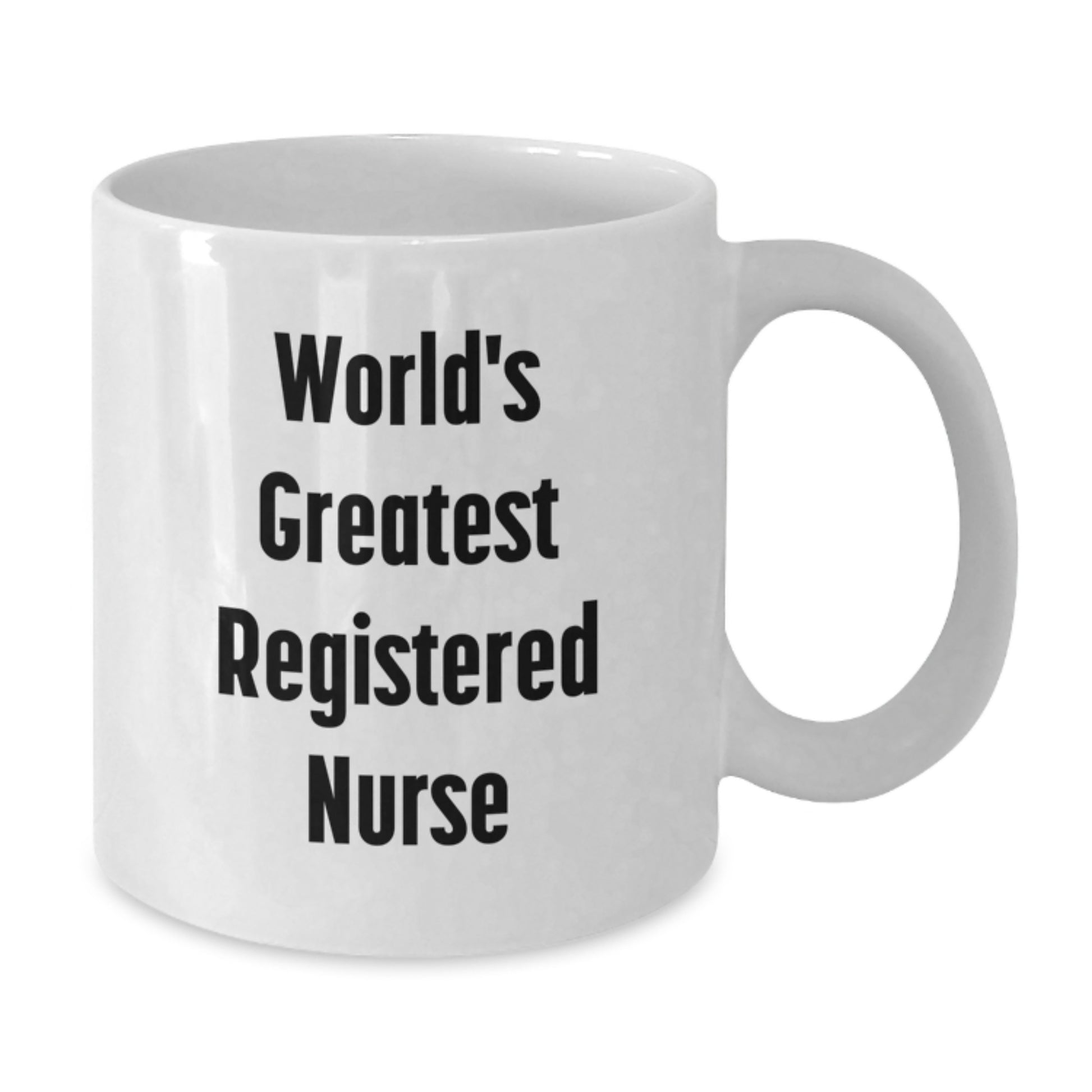 Funny 'World's Greatest Registered Nurse' White Coffee Mug Gifts for Registered Nurse Friends Family Coworkers - Additional