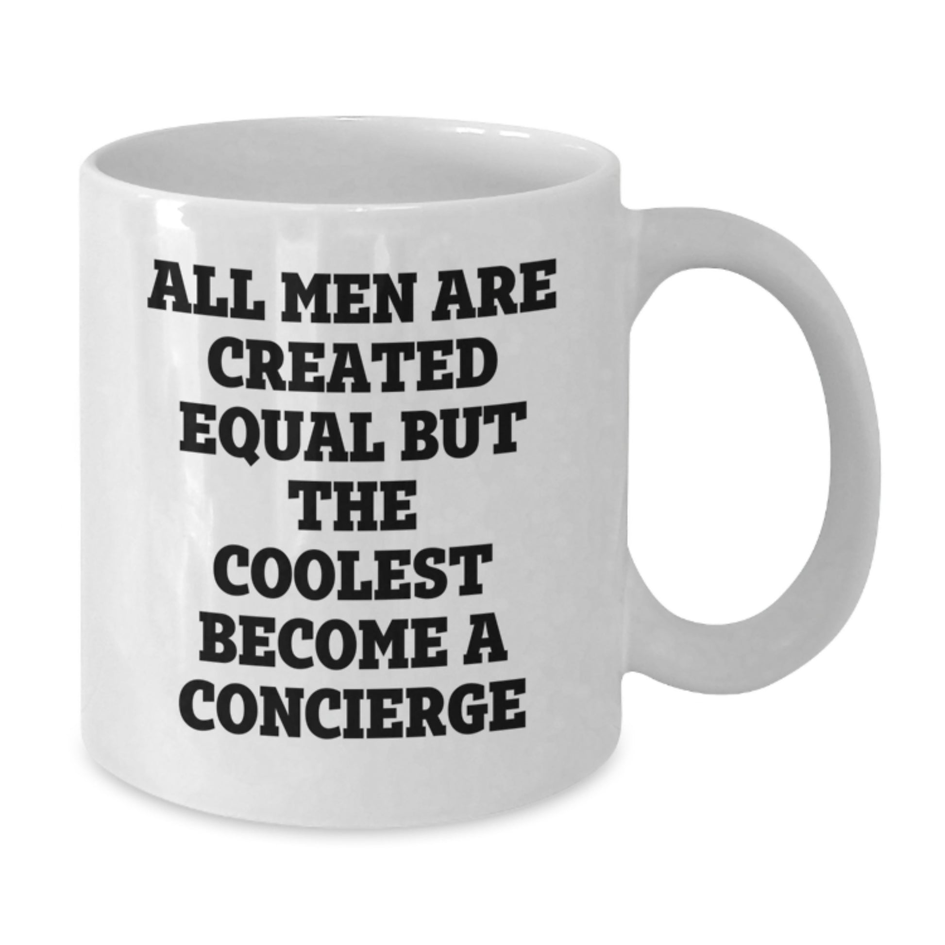 Funny Concierge Gifts from Men for Friends - White Coffee Mug - Unique Christmas Memorable Presents - Additional