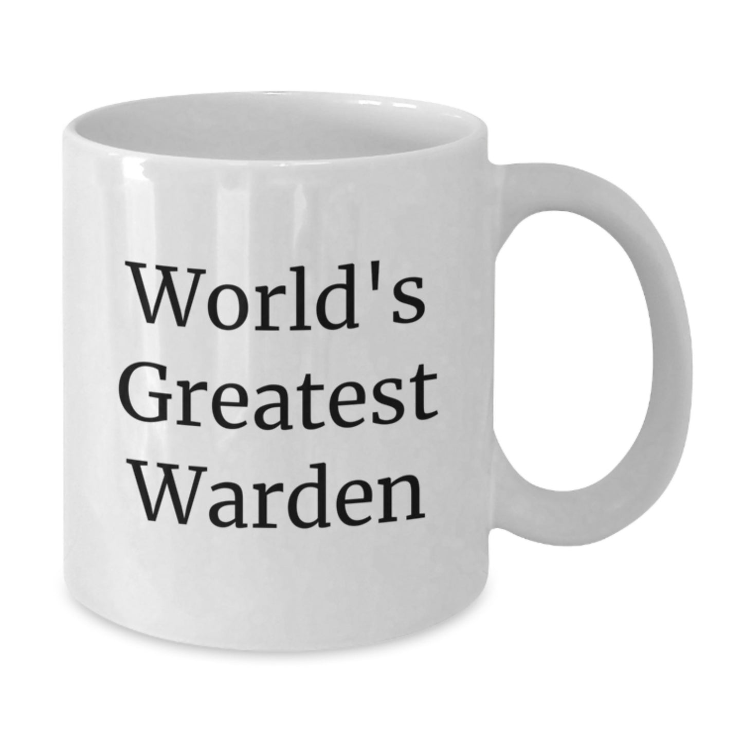 Funny Warden Gifts from Friends, 'World's Greatest' White Coffee Mug for Men, Unique Christmas Memorable Presents - Additional