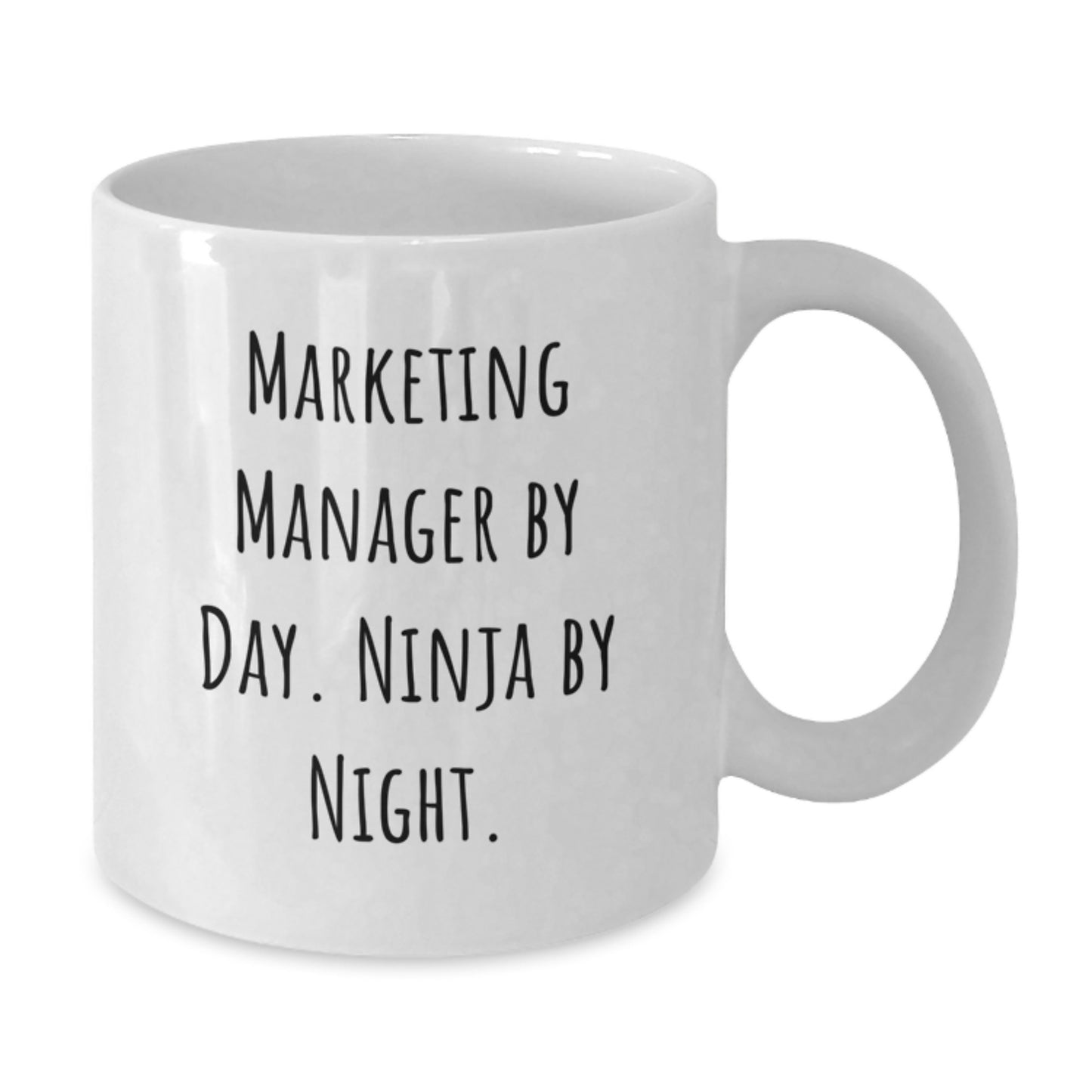 Funny Marketing Manager Gifts for Him, White Coffee Mug for Colleagues Christmas Unique Gifts from Friends to Family - Additional