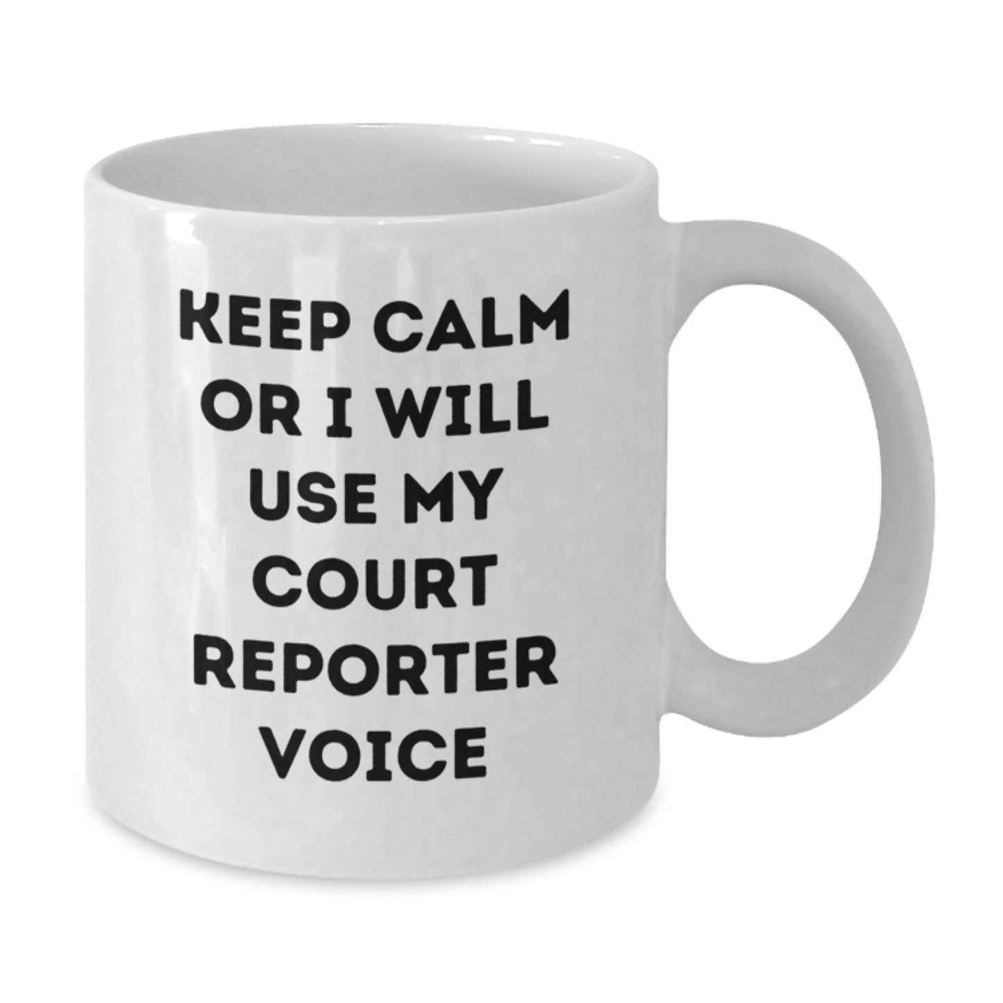Funny Quote White Coffee Mug Gifts for Court Reporters from Friends at Christmas - Additional