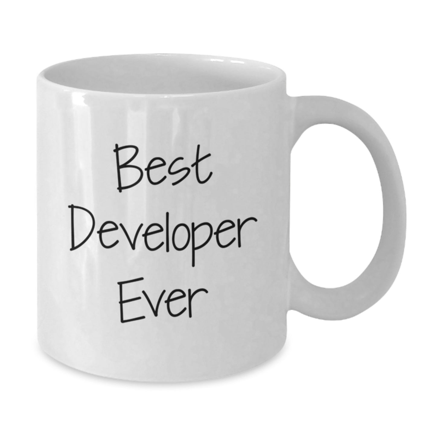 Funny Developer Gifts from Friends for Best Developer Ever White Coffee Mug, Graduation Unique Gifts for Him or Her - Additional