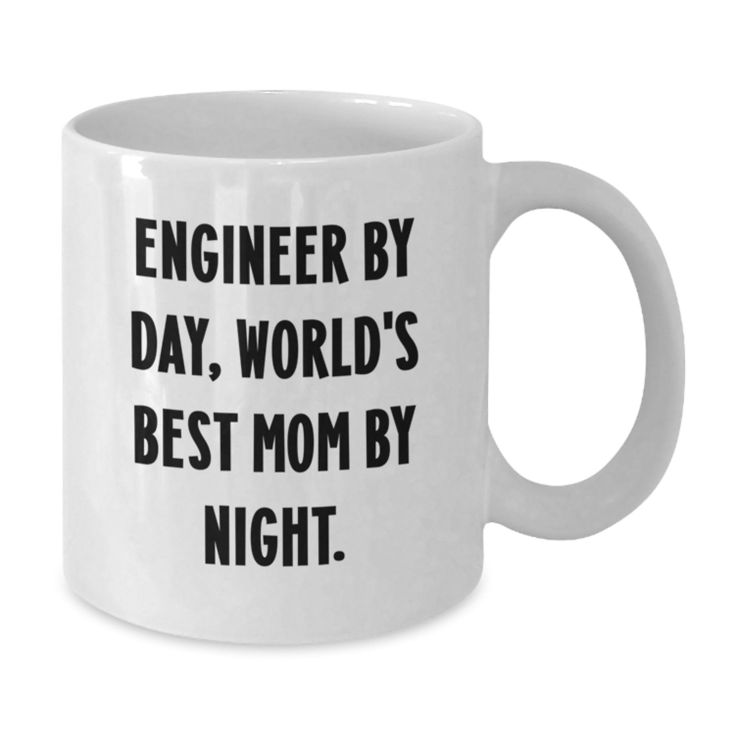 Funny Engineer Gifts, Engineer By Day Mom, White Coffee Mug, Unique Christmas Unique Gifts from Mom to Engineer - Additional