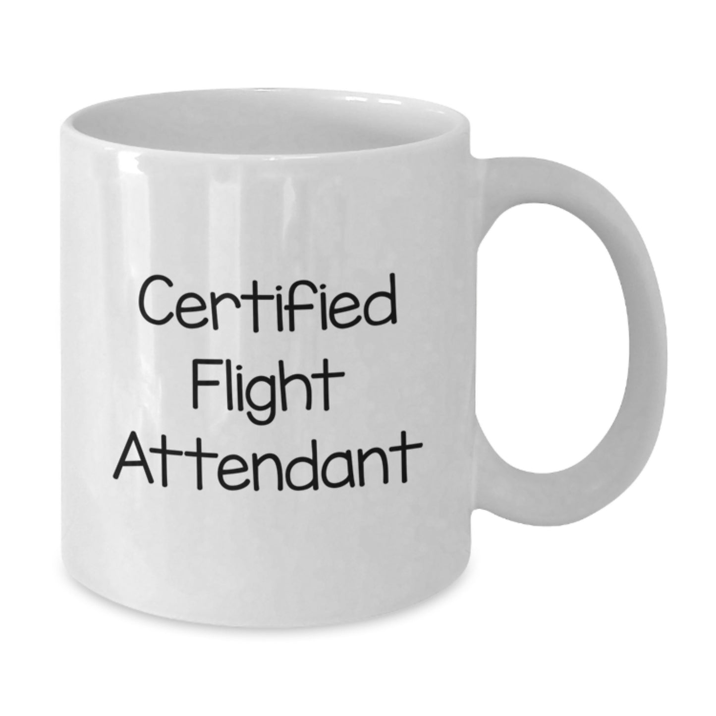 Funny Flight Attendant Gifts from Friends for Flight Attendant, White Coffee Mug for Flight Attendant, Certified Flight Attendant Christmas Unique Gifts - Additional