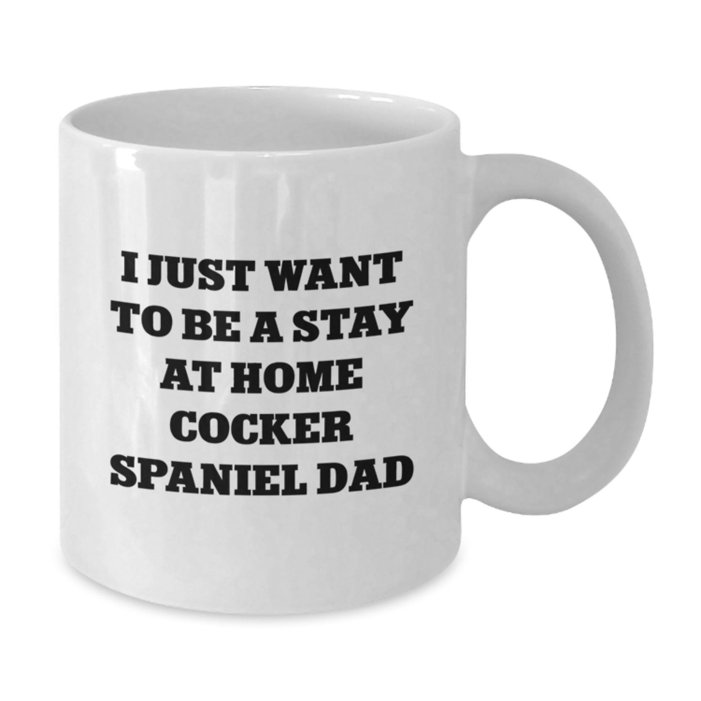 Funny Cocker Spaniel Dog White Coffee Mug Gifts from Men to Cocker Spaniel Dog Dad on Christmas Morning - Additional