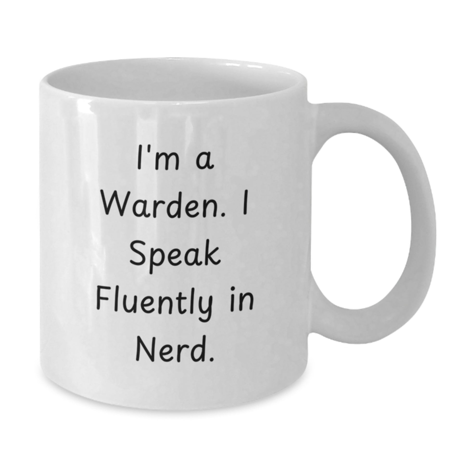 Funny Warden White Coffee Mug Gifts for Him from Friends, Christmas Unique Ideas - Additional