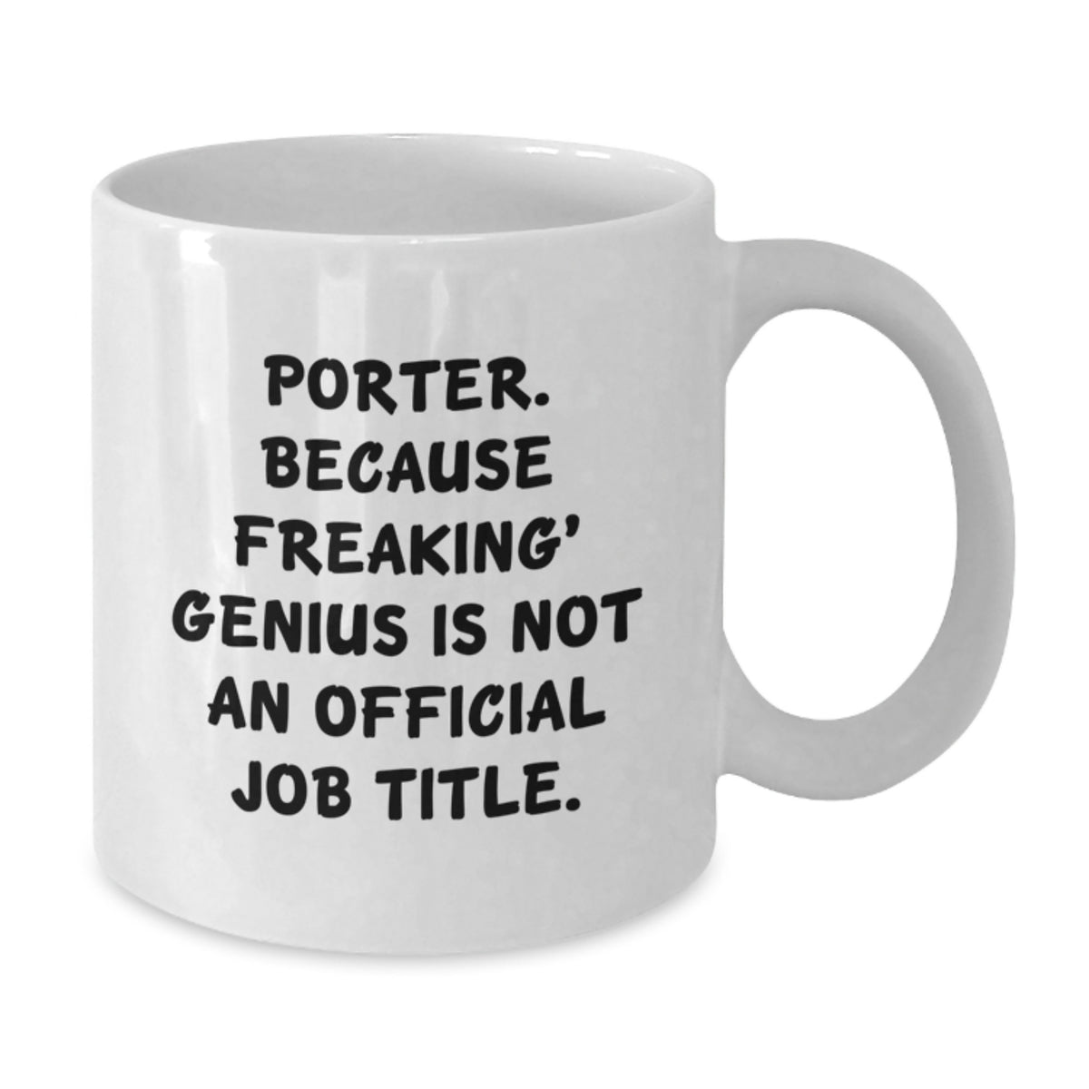 Porter Gift for Him - A Clever Keepsake Mug Celebrating Genius - Additional