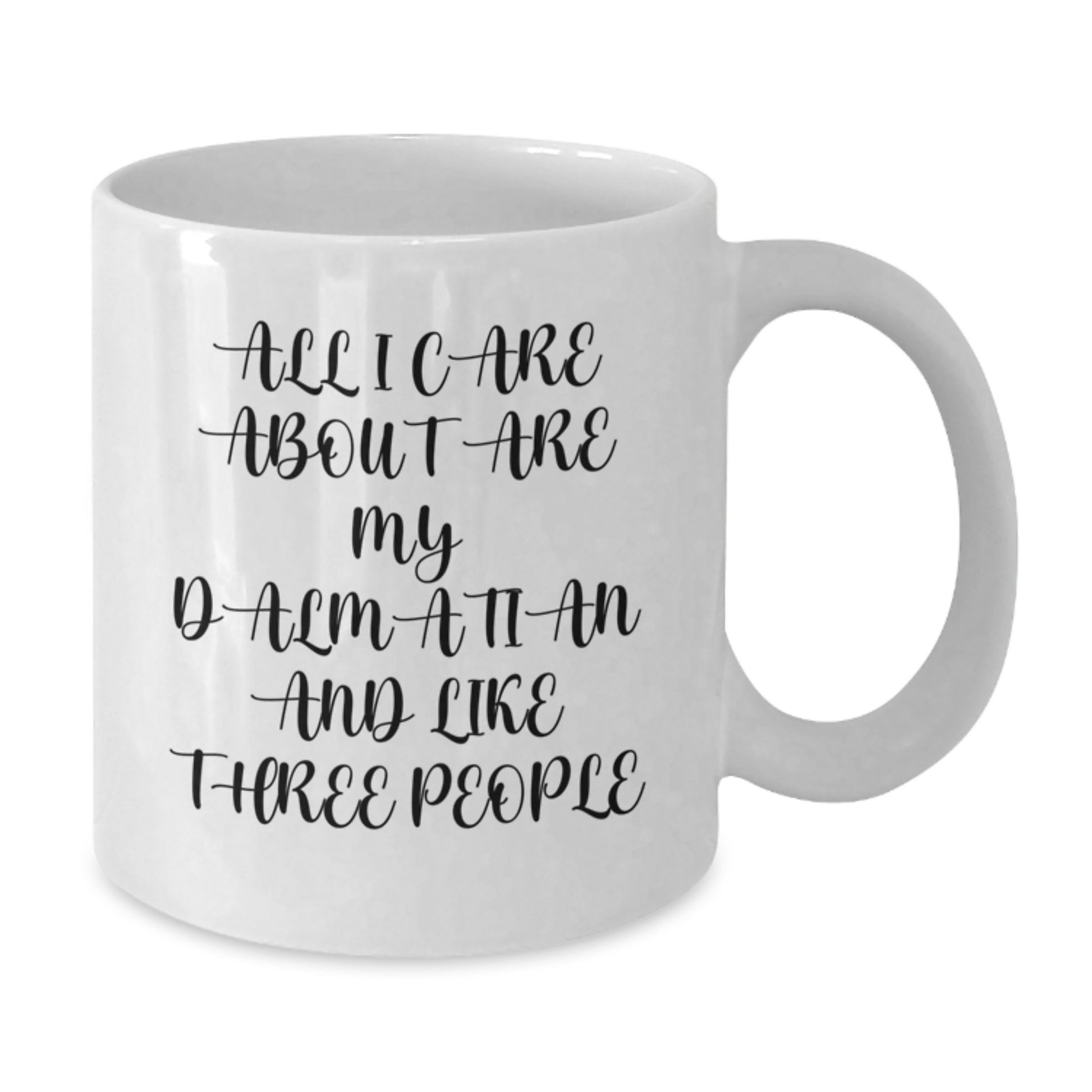 Dalmatian Dog Lover Gifts from Women to Men Funny Dalmatian Dog Valentine's White Coffee Mug - Additional