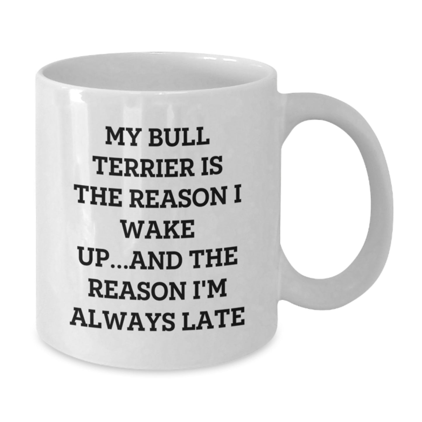 Funny Bull Terrier Dog Lover Gifts from Friends - White Coffee Mug for Bull Terrier Dog Enthusiasts - Birthday Unique Present for Men Women - Additional
