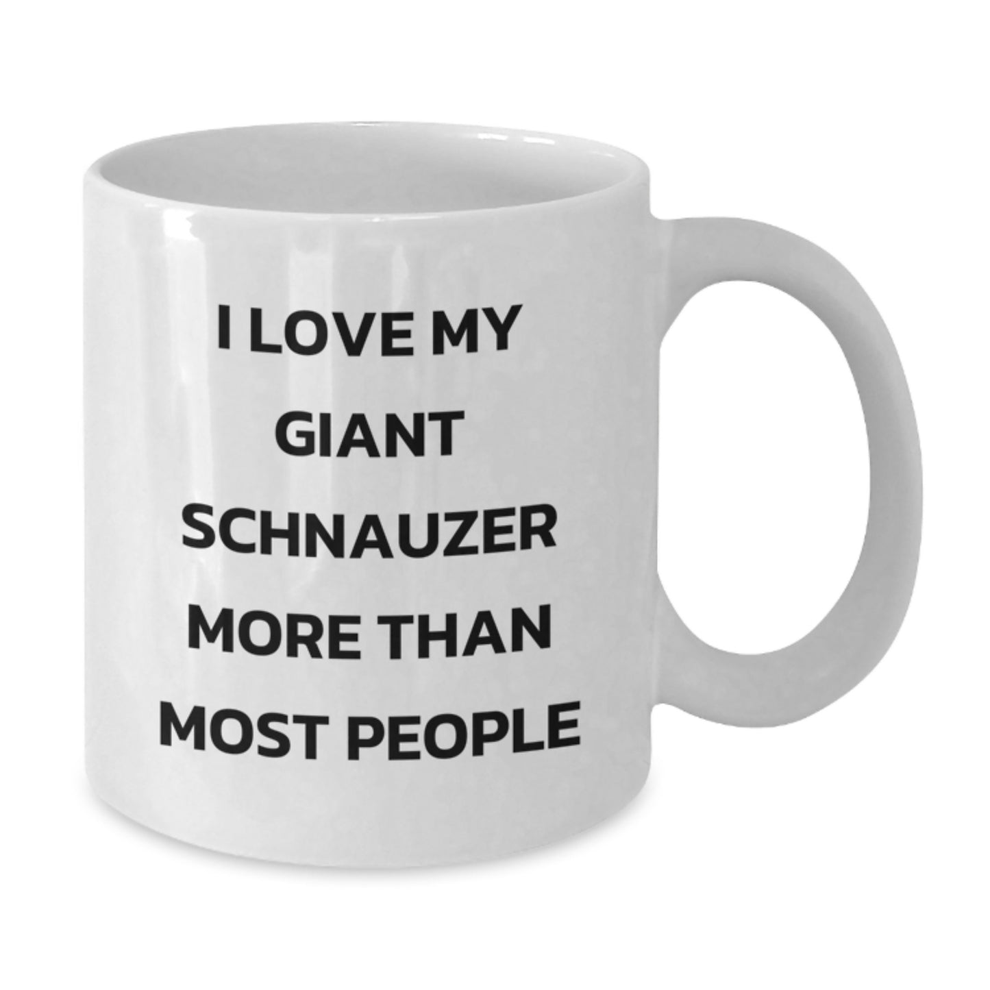 Funny Giant Schnauzer Dog Gifts for Men from Women on Valentine's - I Love My Giant Schnauzer More Than Most People White Coffee Mug - Additional