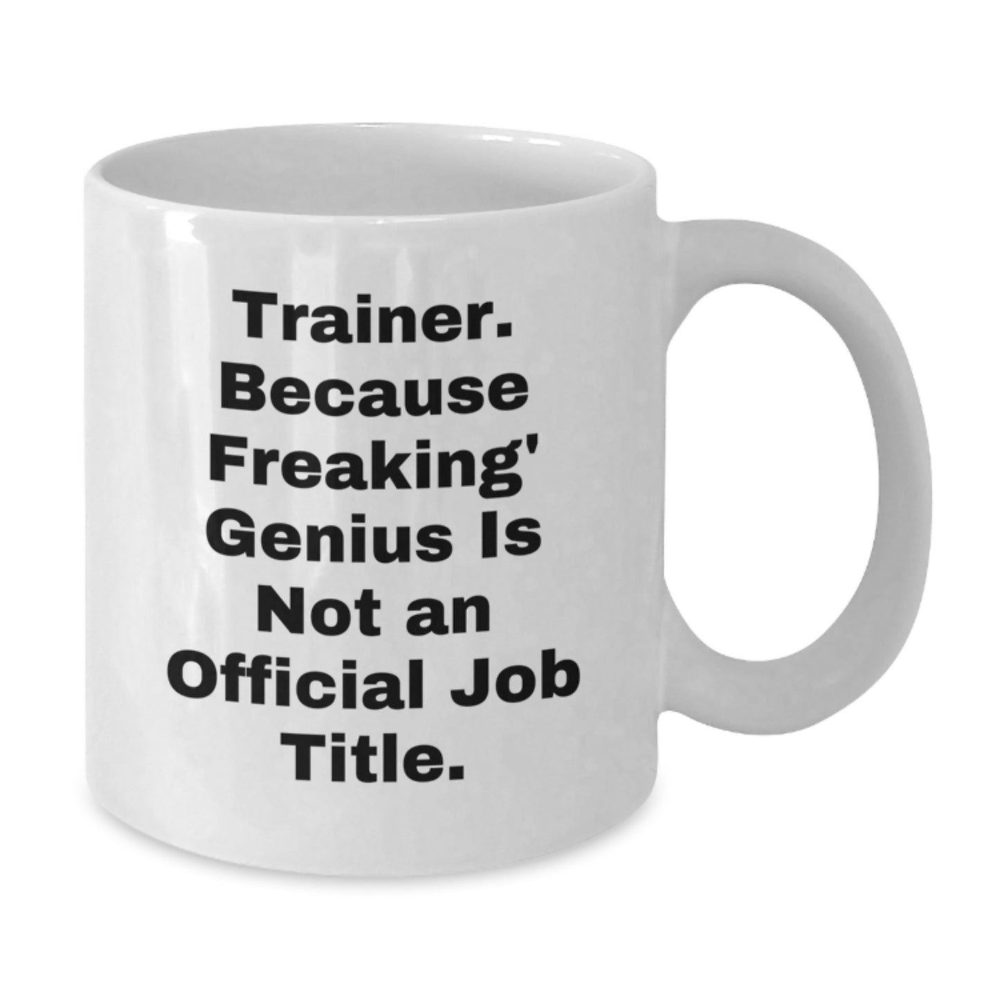 Funny Trainer White Coffee Mugs for Birthday Unique Gifts from Friends to genius Trainers, Best Men or Women Gift Ideas for Trainer - Additional