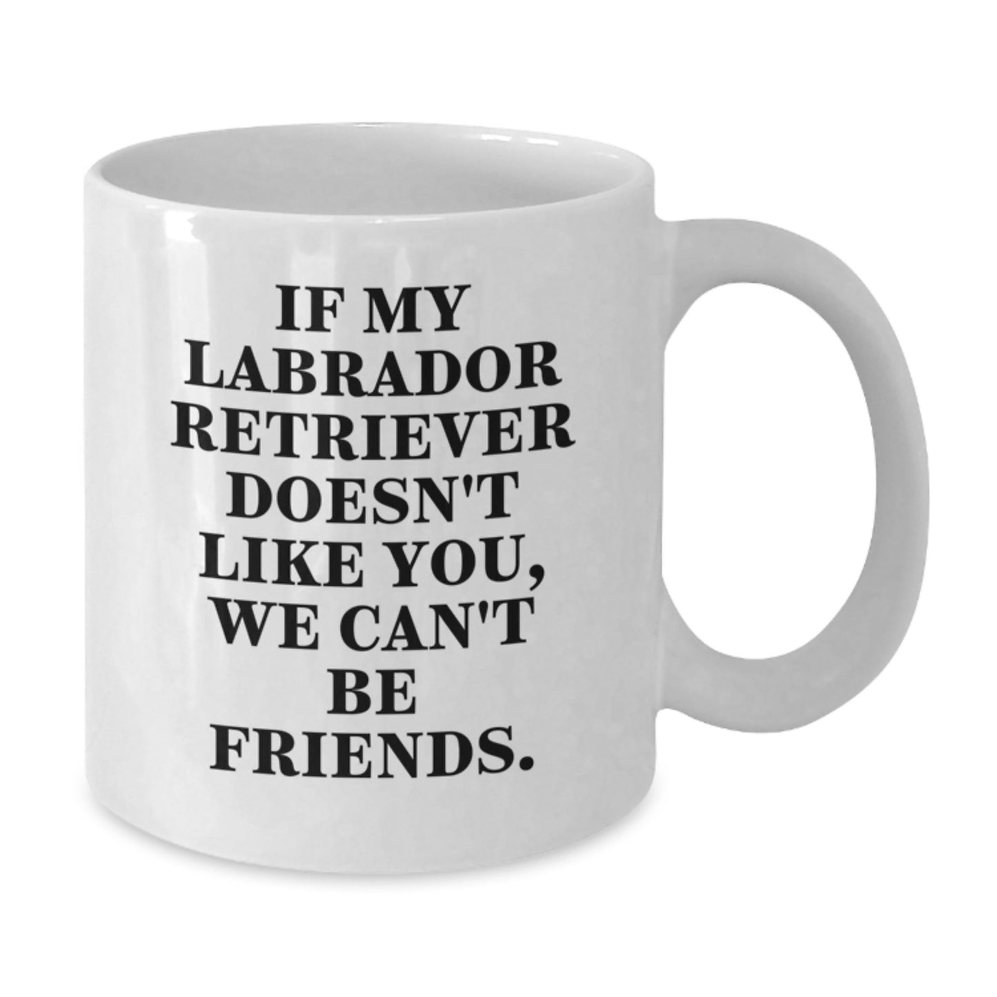 Funny Labrador Retriever Dog Gifts for Men - If My Labrador Retriever Doesn't Like You, We Can't Be Friends. White Coffee Mug Gifts from Family to Birthday Unique Gift - Additional