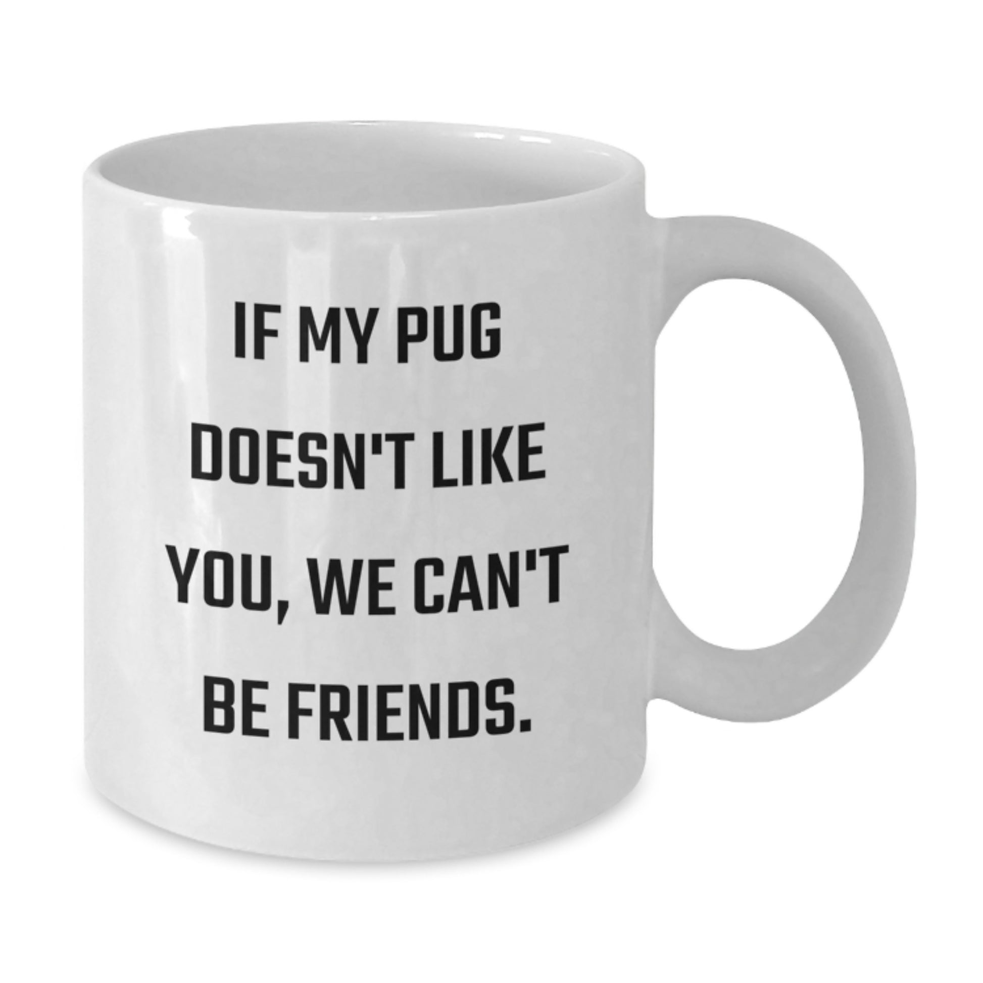 Funny Pug Dog White Coffee Mugs Gifts for Men and Women, Perfect Birthday Unique Gifts from Family Friends, Inspirational Quote - Additional