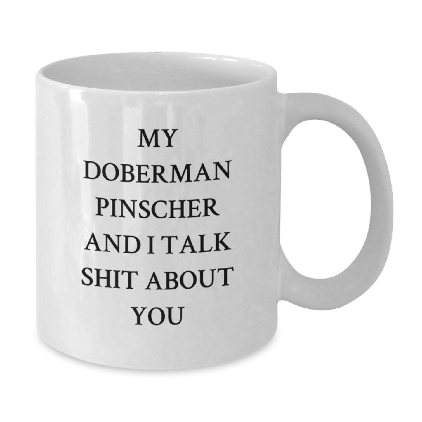 Doberman Pinscher Dog Lover Gifts from Friends for Men Funny White Coffee Mug - Graduation Unique Gifts for Doberman Pinscher Dog Enthusiasts - Additional