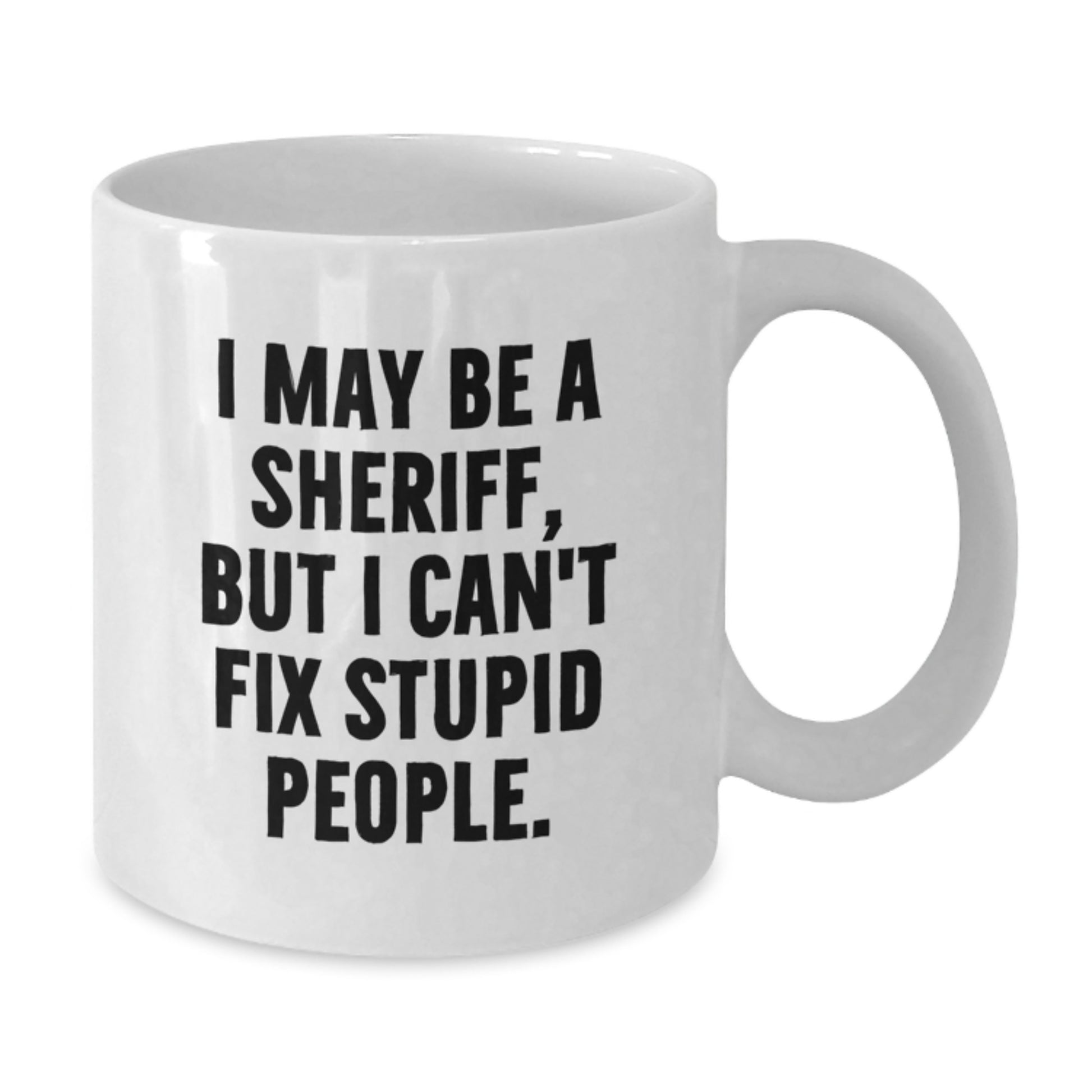 Sheriff Keepsake White Ceramic Coffee Mug for Him Surprise Birthday Gift - Additional