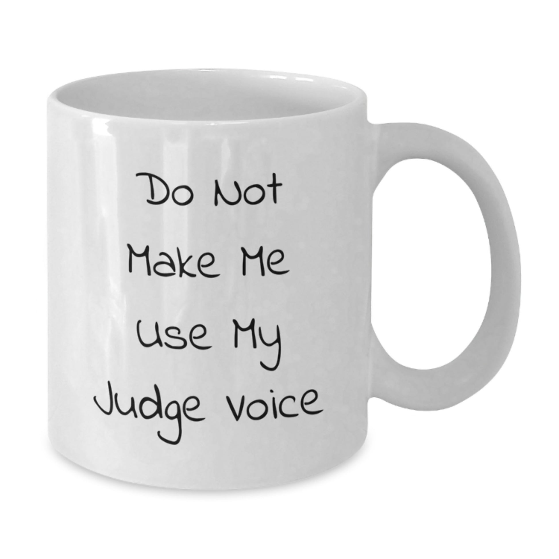 Funny Judge Gifts for Men, White Christmas Coffee Mug, Do Not Make Me Use My Judge Voice, Unique - Additional