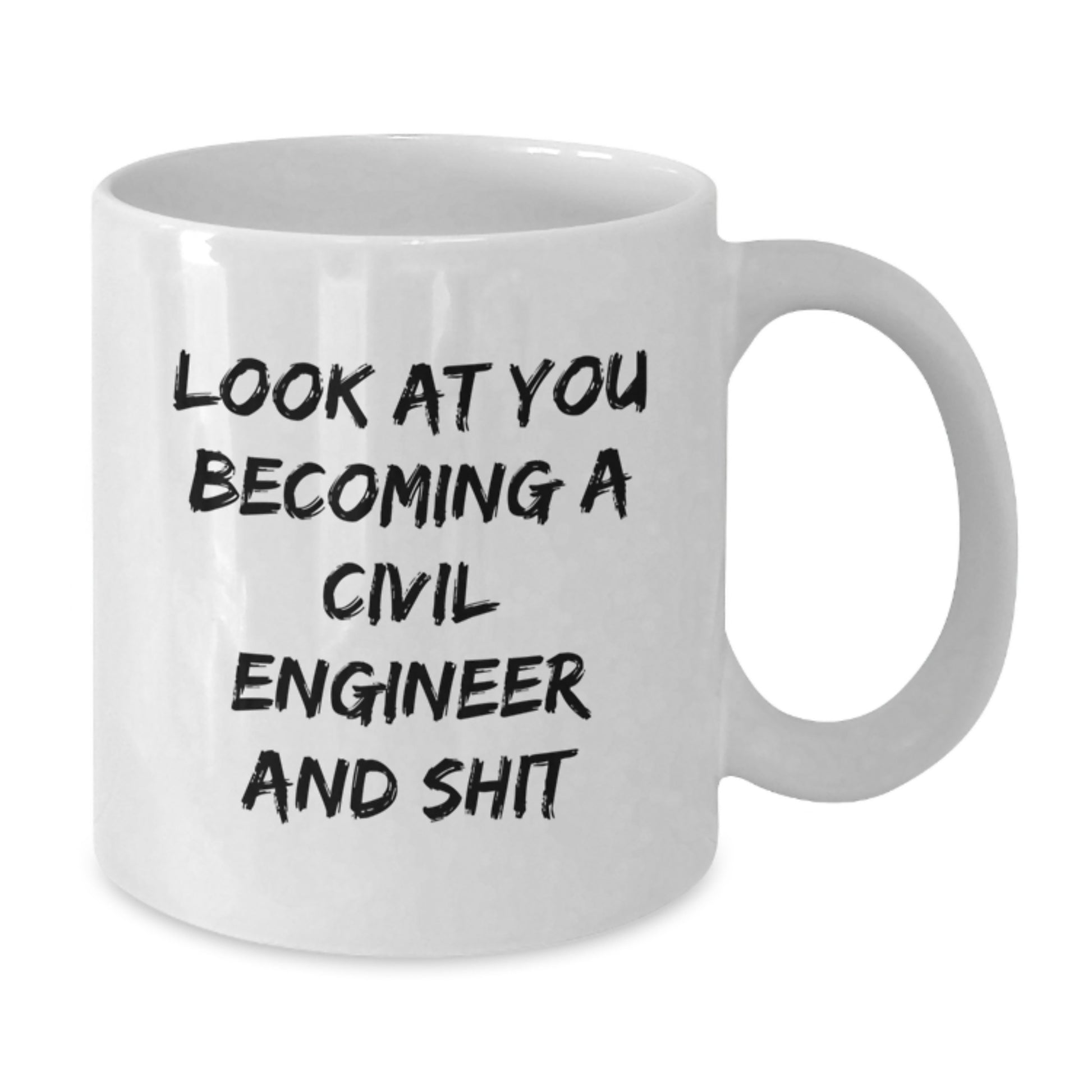 Civil Engineer Graduation Gifts from Friends - Funny Quote White Coffee Mug for Civil Engineer Men, Unique and Inspirational Gifts for Him - Additional