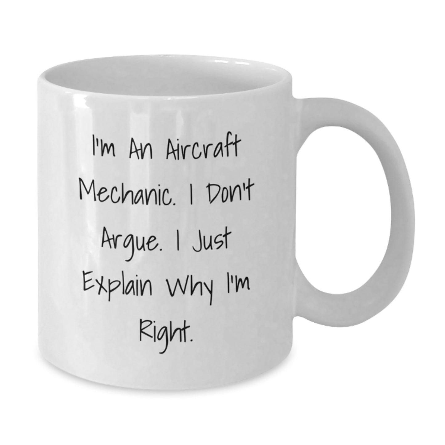 Aircraft Mechanic Humor Funny White Coffee Mug Gifts from Dad to Mom on Mother's Day - Additional