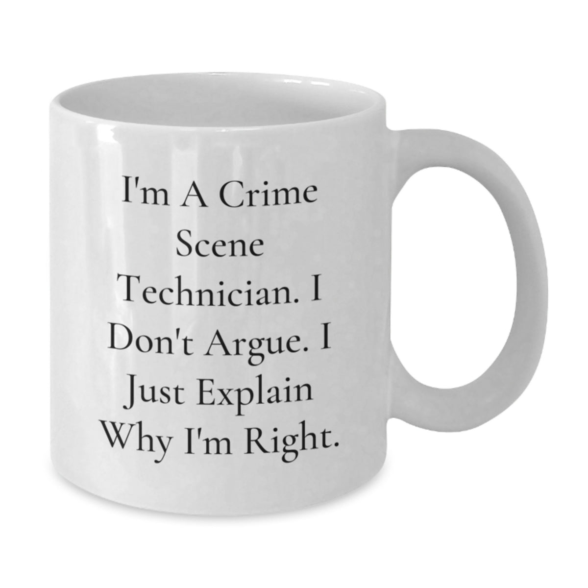 Christmas Gift for Her Crime Scene Technician Mug - Assertive Present - Additional