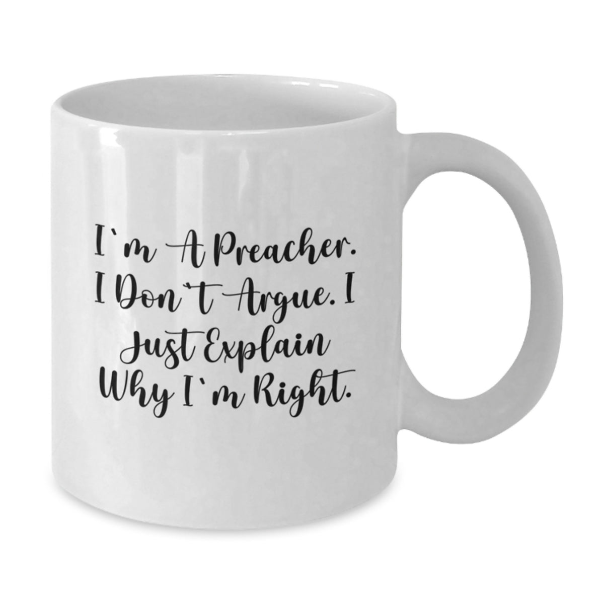 Christmas Gift for Her A Preacher's Confident Present - White Coffee Mug - Additional