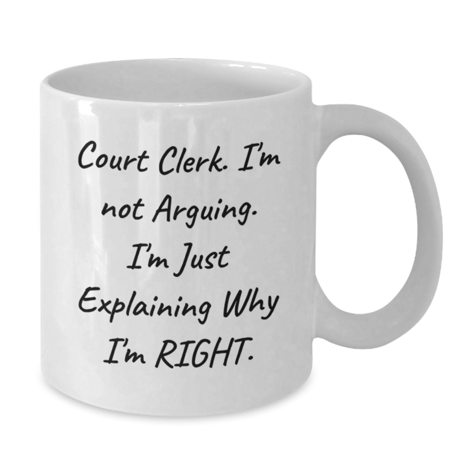 Funny Court Clerk Gifts from Friends to Court Clerks, White Coffee Mug for Court Clerks on Christmas Unique Gifts - Additional