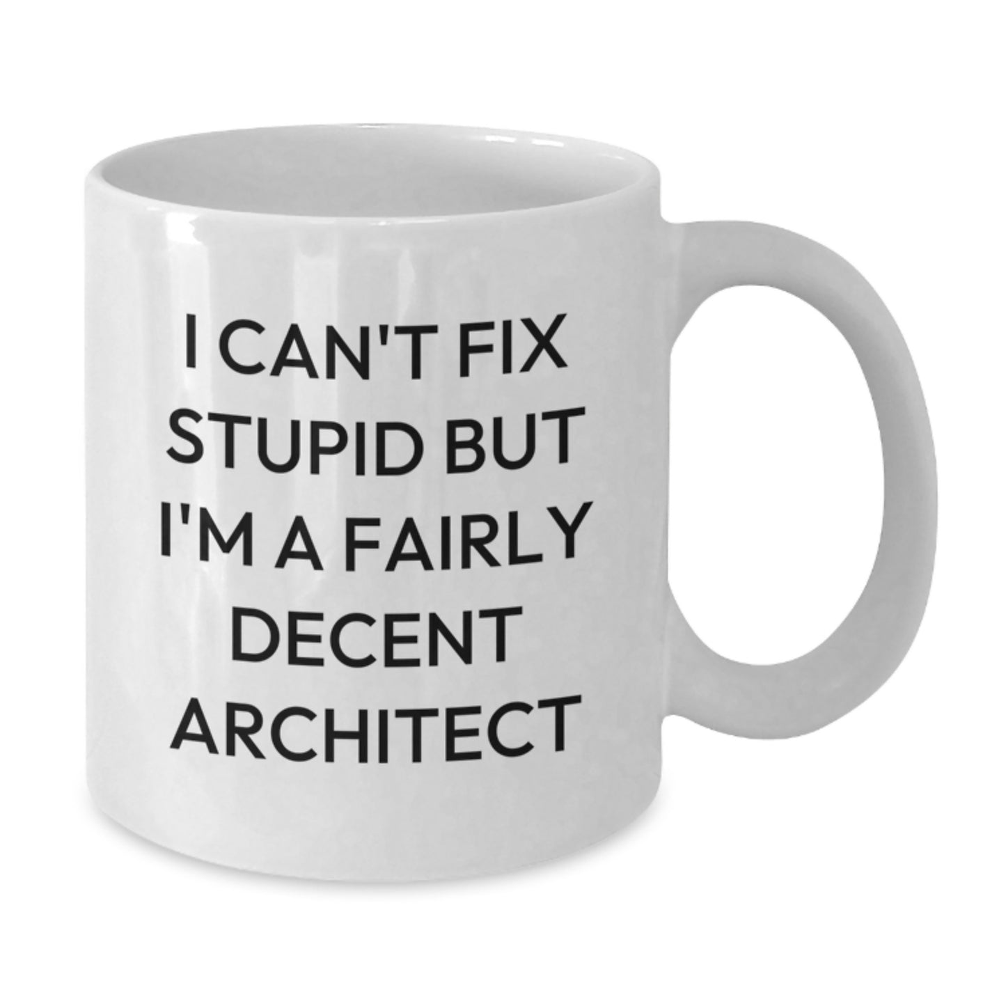 Funny Architect Gifts for Men White Coffee Mug I'm A Fairly Decent Architect Christmas Unique Presents - Additional