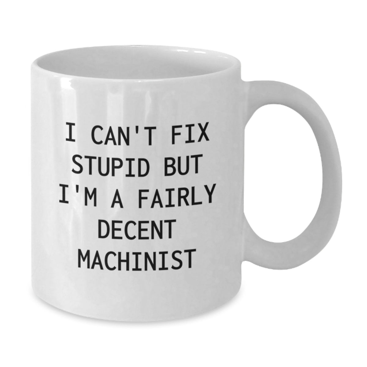 Christmas Gift for Her Humorous Machinist Present - I Can't Fix Stupid - Additional