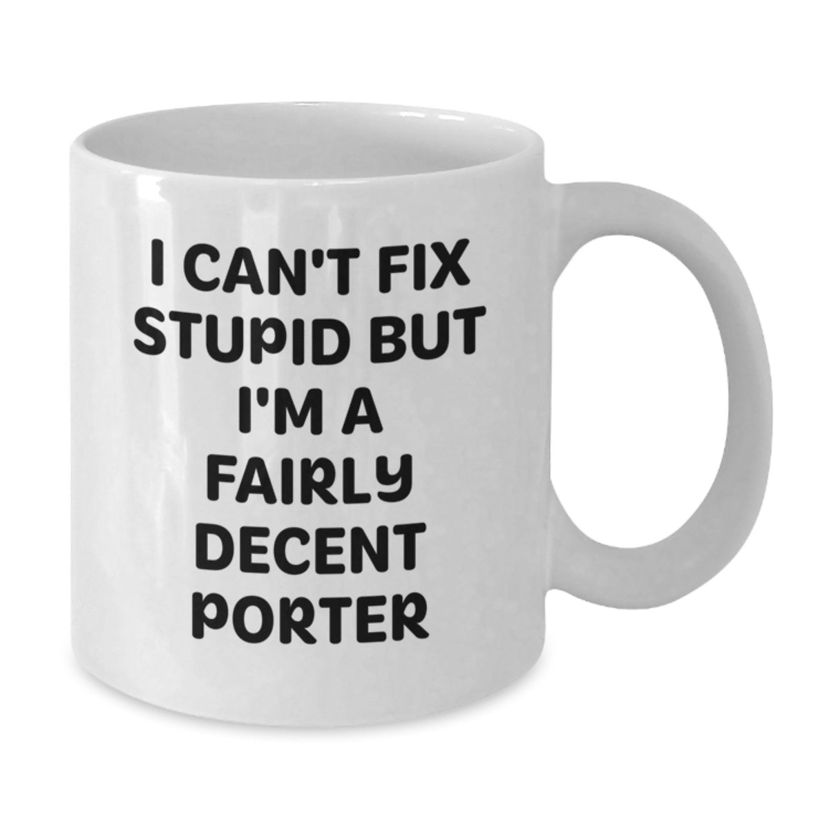 Porter White Coffee Mug Ceramic 11oz Keepsake for Him – Christmas Gift - Additional