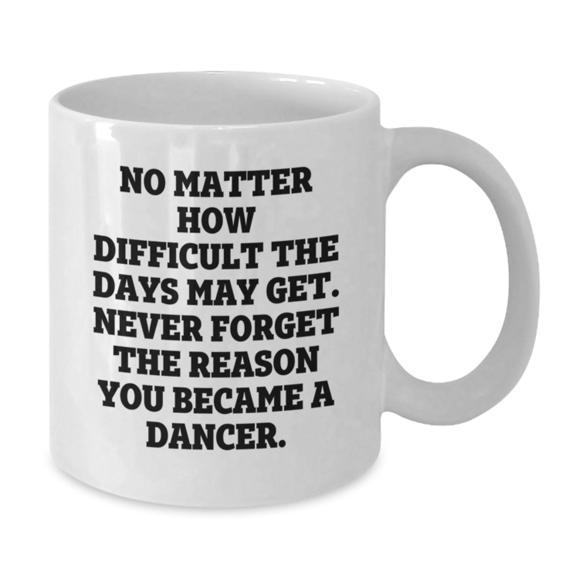 Graduation Unique Gifts for Dancers, Funny White Coffee Mug, Gifts from Family - Never Forget The Reason You Became A Dancer - Additional