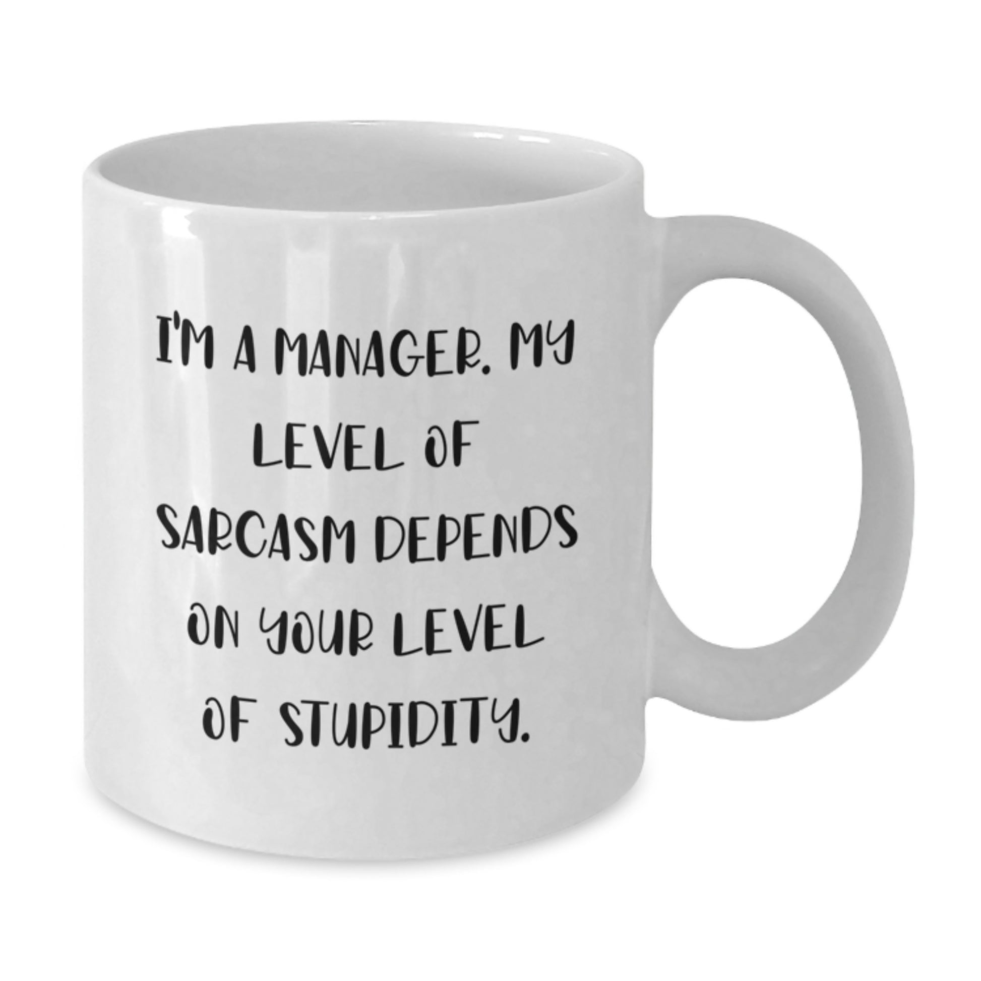 Funny Sarcasm Manager White Coffee Mug Gifts for Coworkers, Christmas Unique Presents from Friends - Additional