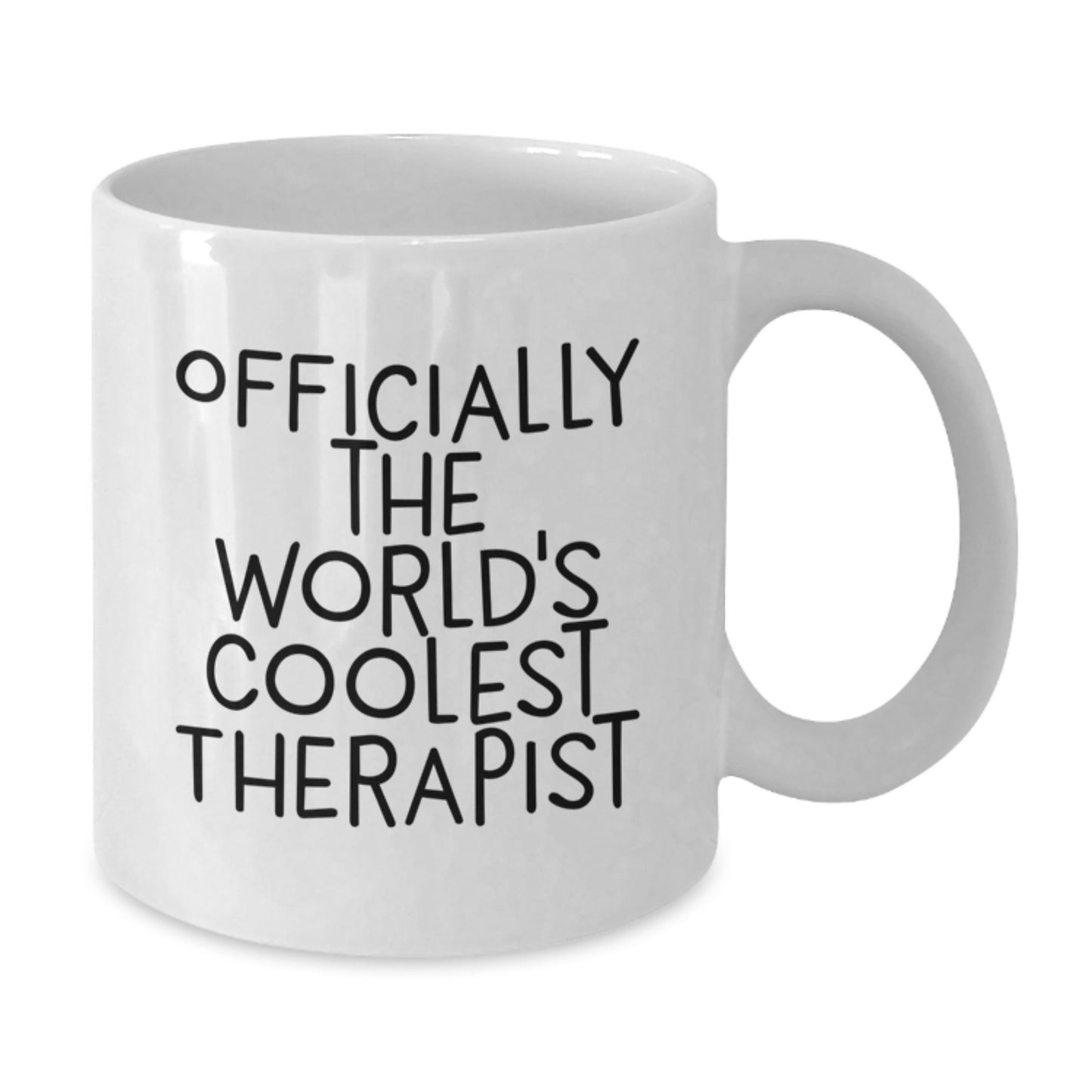 Funny Gifts from Men to Therapist World's Coolest White Coffee Mug Graduation Unique - Additional