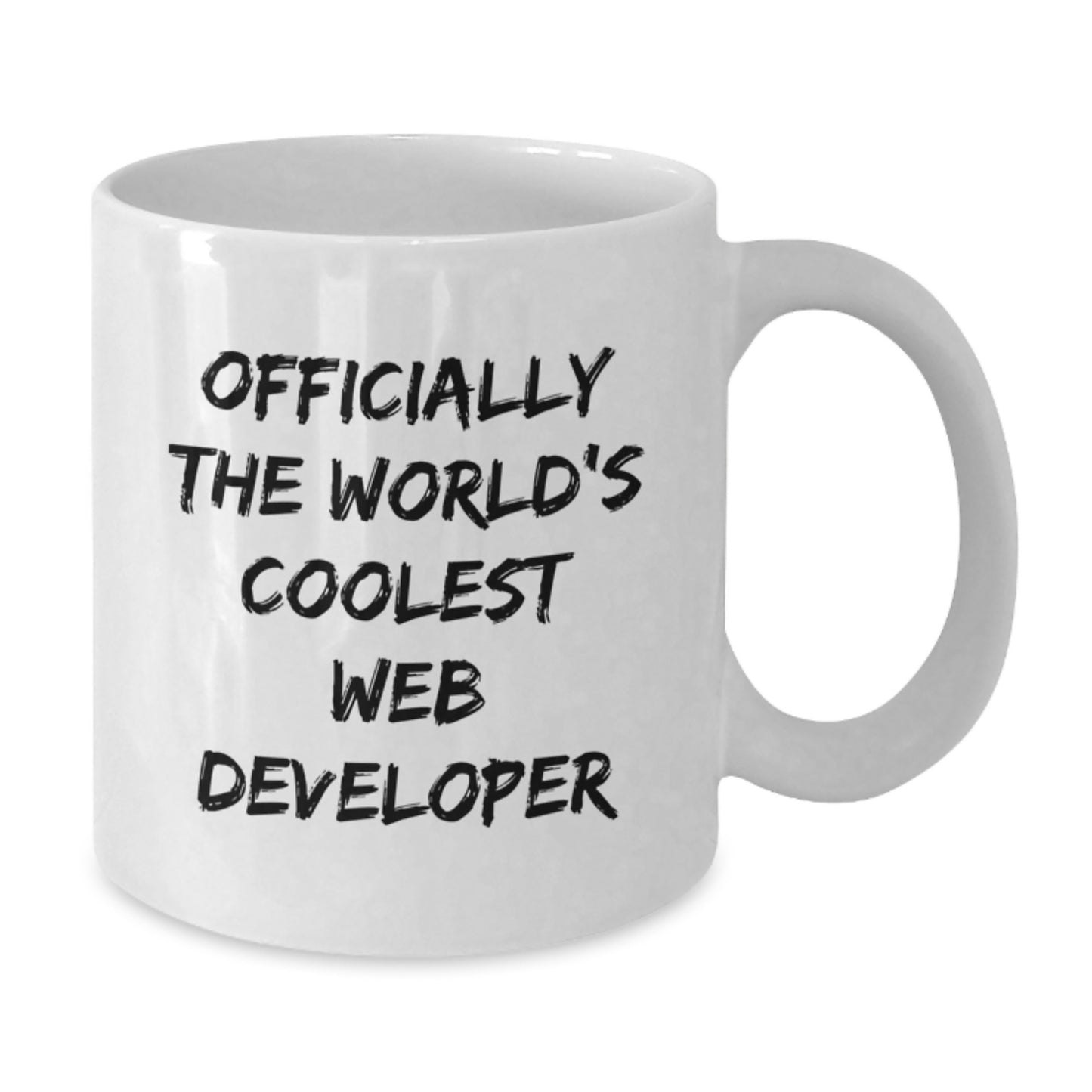 Funny Web Developer Gifts for Men - Officially The World's Coolest Web Developer White Coffee Mug, Christmas Unique Gifts from Friends - Additional