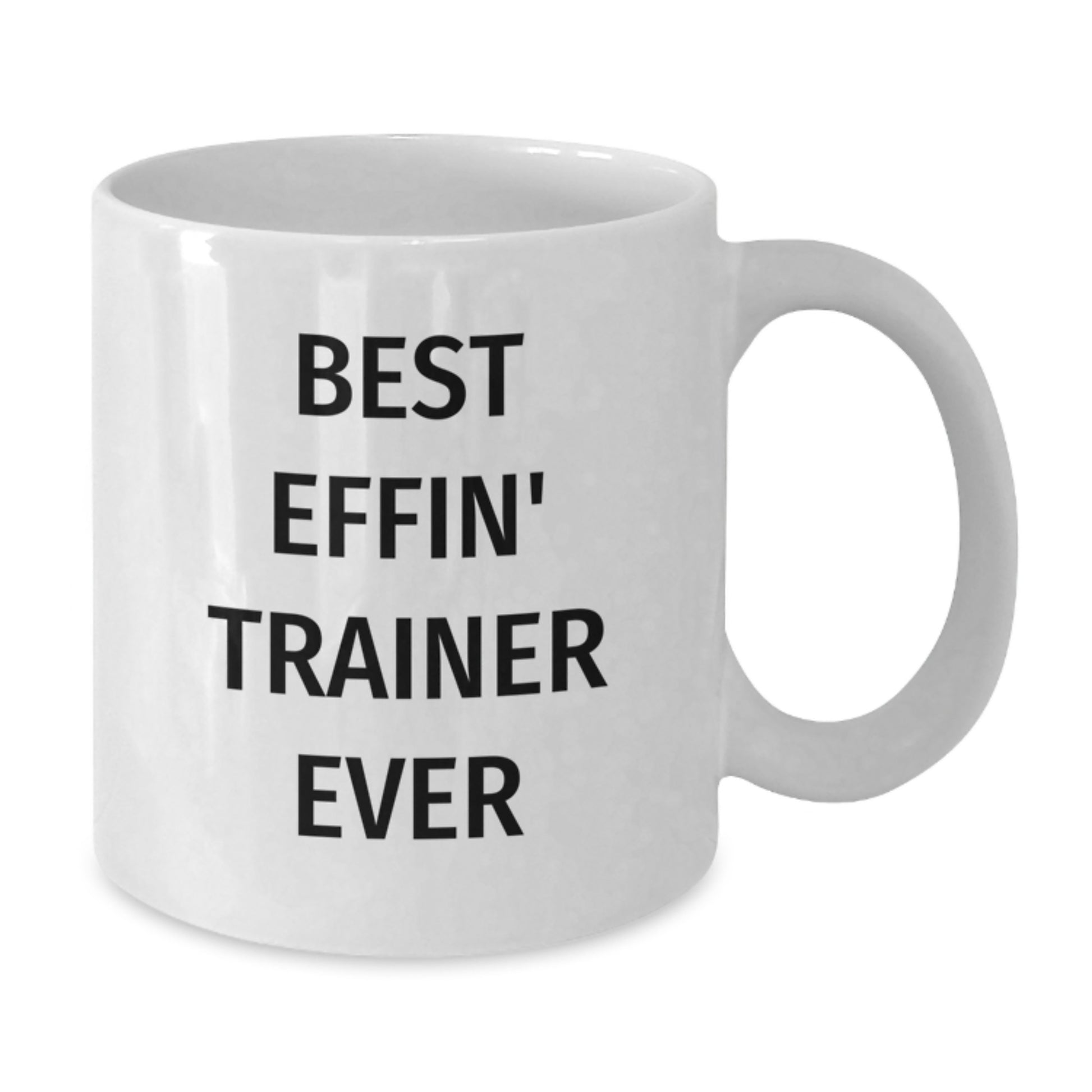 Funny Trainer Gift, Best Effin' Trainer Ever Quote, White Coffee Mug for Birthday, Gifts from Friends to Trainer, Trainer Gifts - Additional