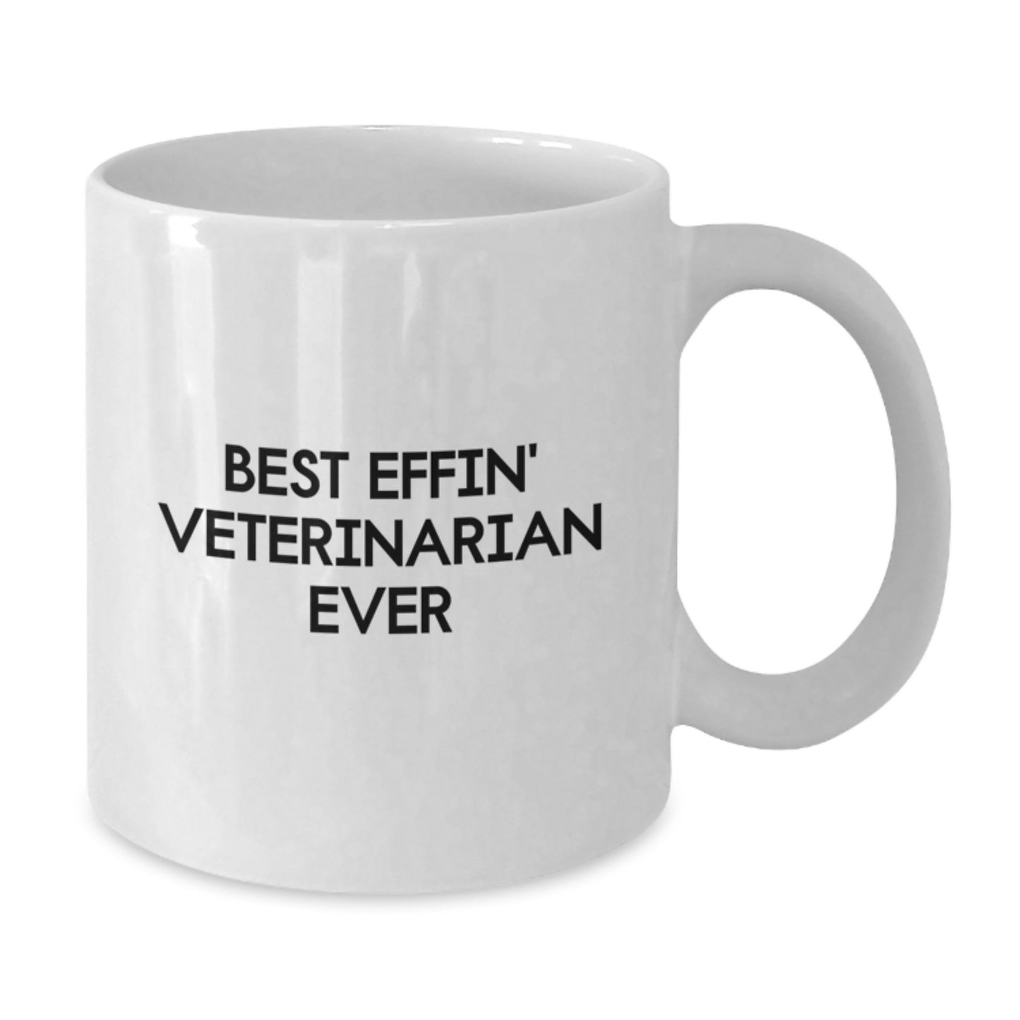 Funny Veterinary Gifts for Men, Best Effin' Veterinarian Ever White Coffee Mug, Graduation Unique Gifts from Friends to Veterinarian - Additional