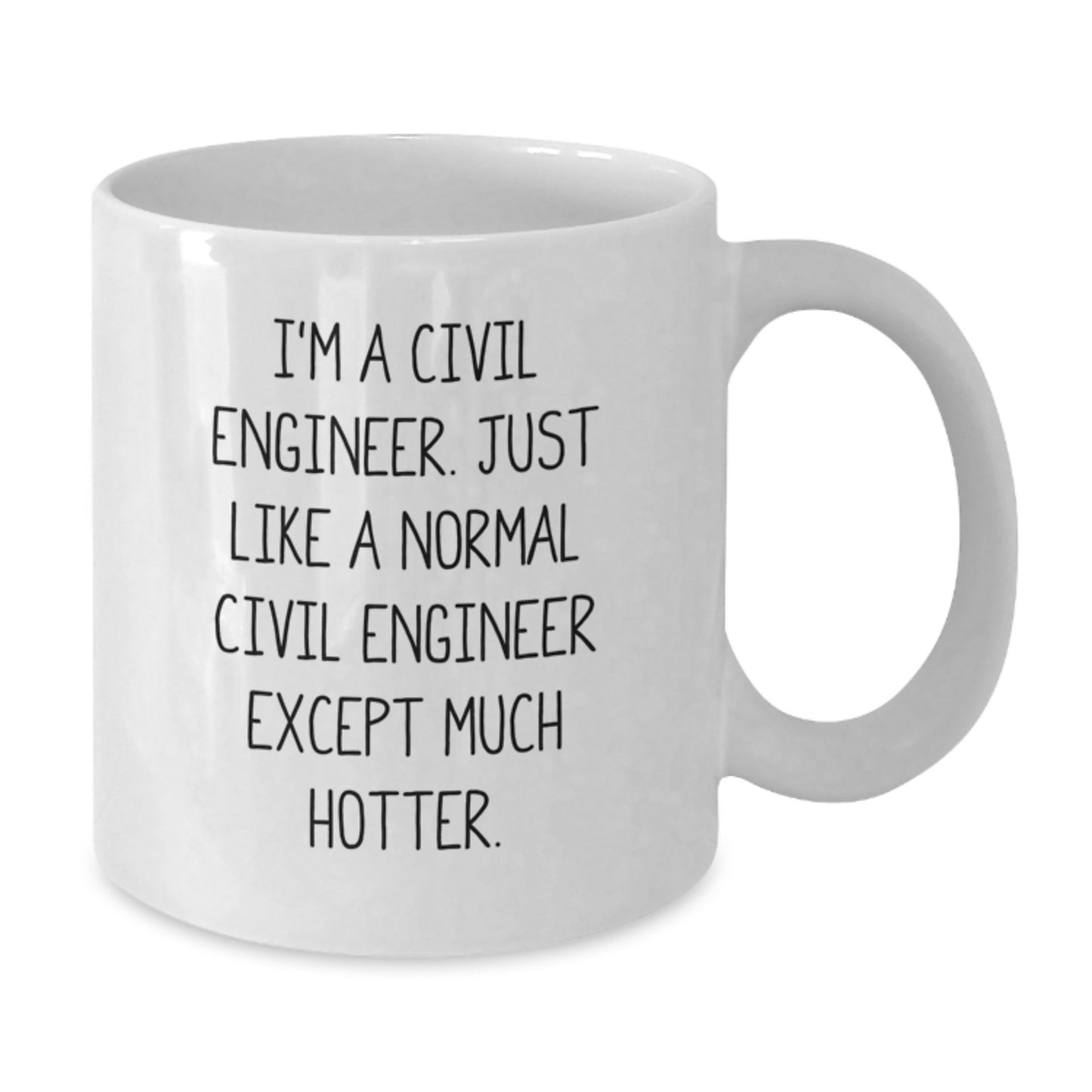 Civil Engineer Funny Gift Mug for Him, White Coffee Mug, Valentine's Unique Gifts from Men to Civil Engineer, I'm A Civil Engineer Hotter Mug Gifts - Additional