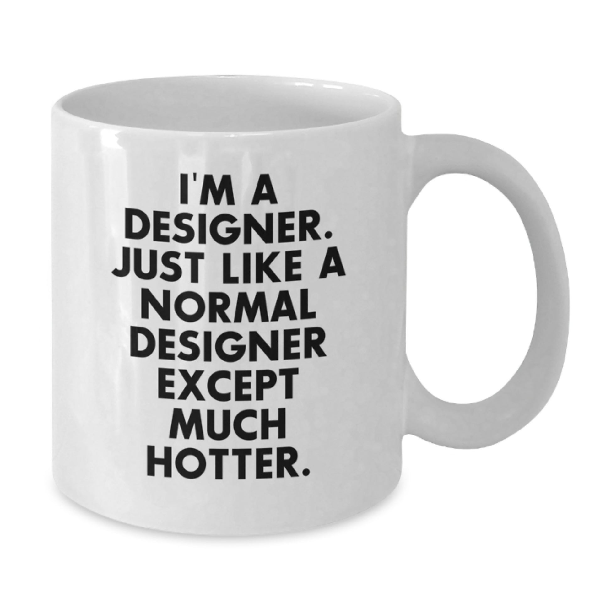 Funny Designer Gifts from Family, Unique White Coffee Mug for Father's Day, I'm A Designer. Just Like A Normal Designer Except Much Hotter. - Additional