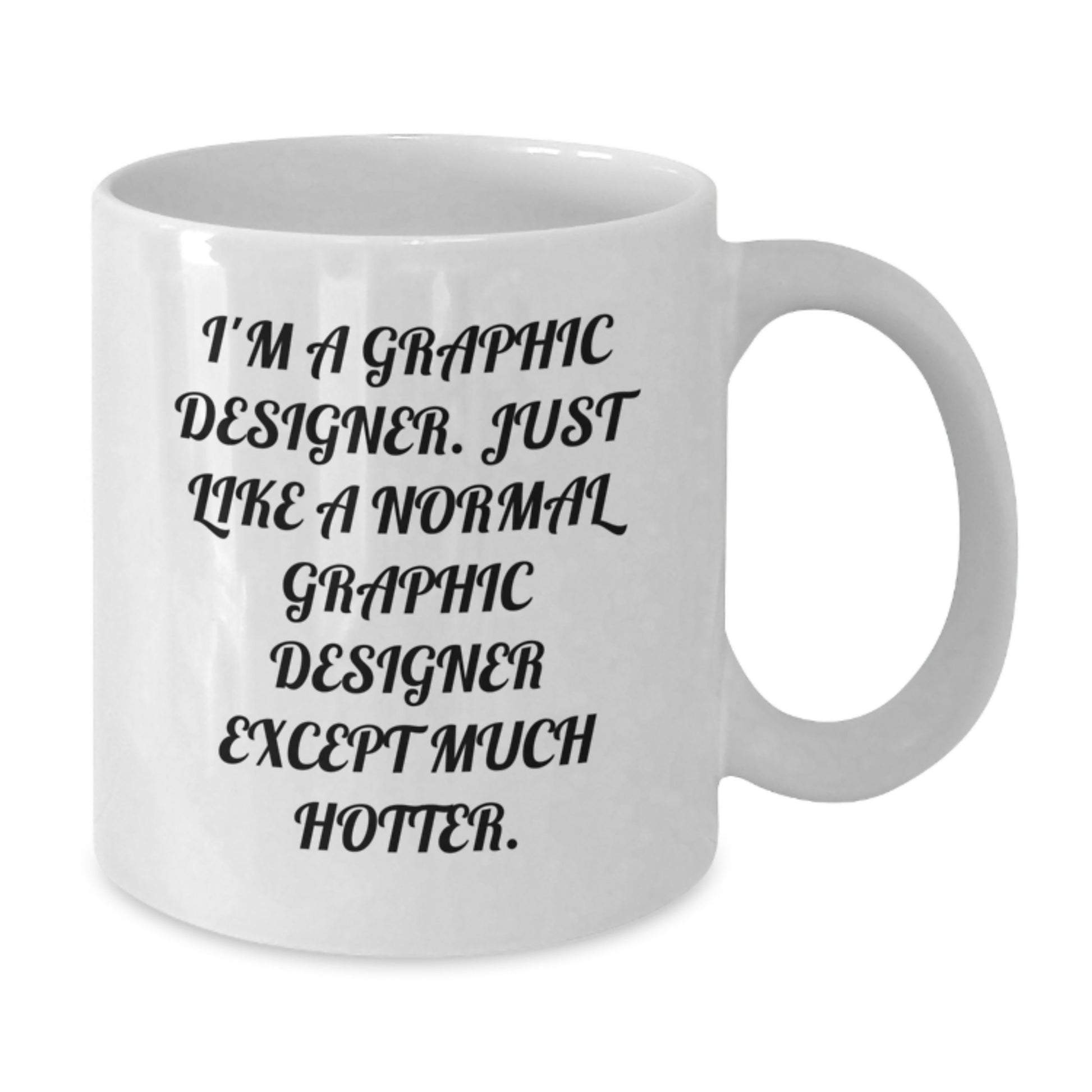 Funny Graphic Designer Gifts for Him, White Coffee Mug with I'm A Graphic Designer Quote, Unique Father's Day Presents from Family or Friends - Additional