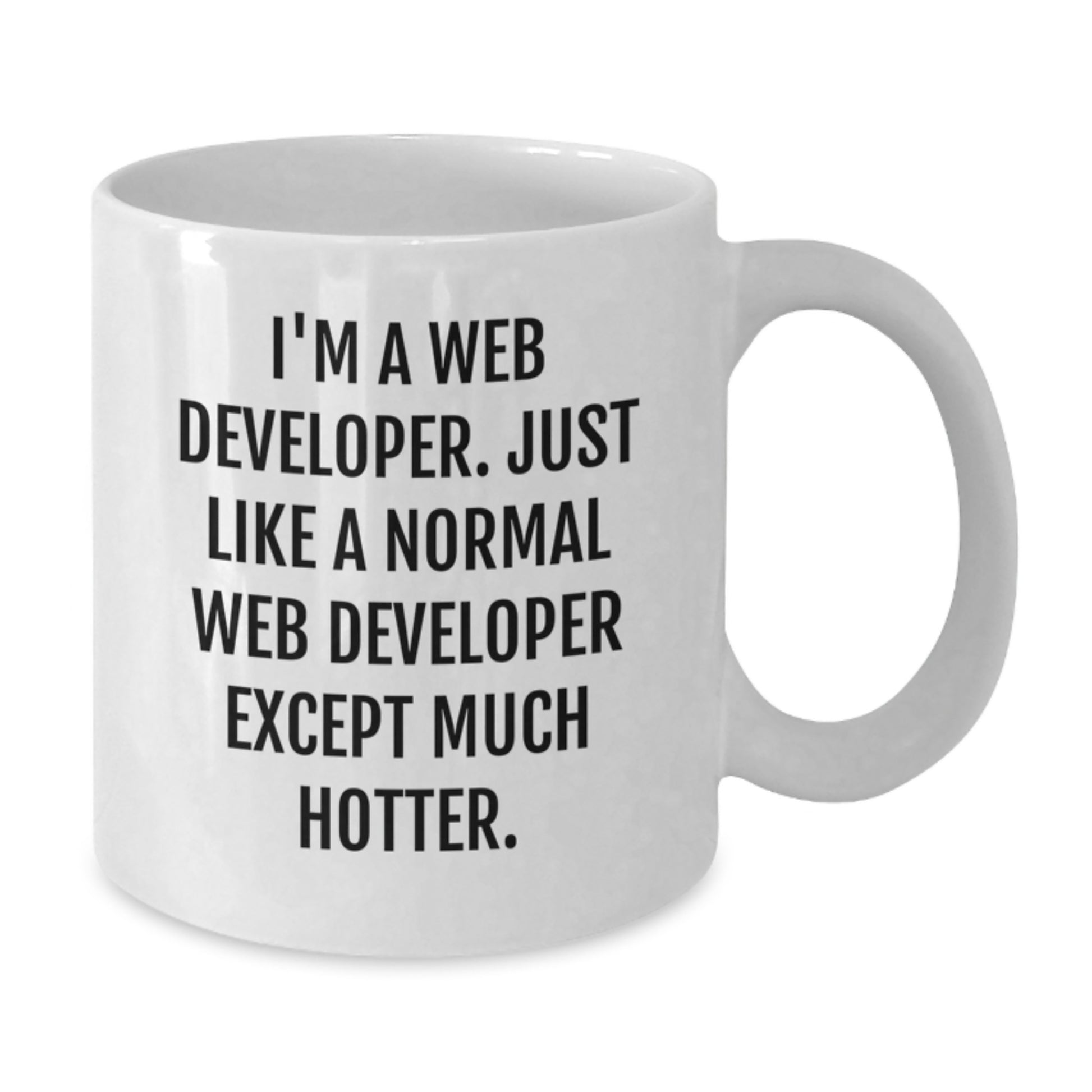 Funny Web Developer Gifts, Unique White Coffee Mug for Mom, I'm A Web Developer. Just Like A Normal Web Developer Except Much Hotter. - Gifts from Family, Mother's Day Unique Gifts - Additional