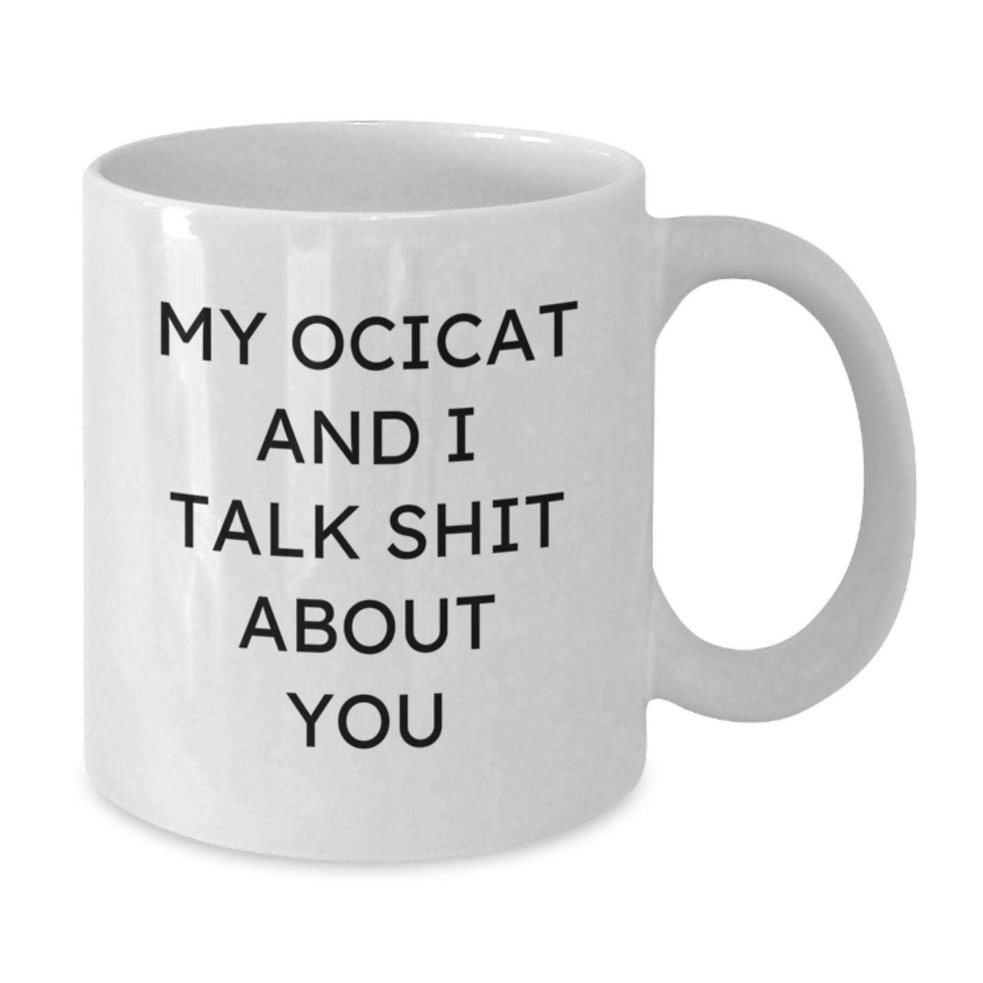 Funny Ocicat Gifts for Friends, Unique White Coffee Mugs with Inspirational Quote, Gifts from Family for Christmas - Additional